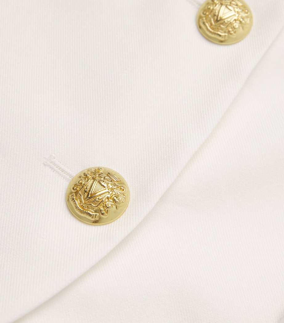 Linen-Blend Sleeveless Tamara Blazer W0002 OFF WHITE Image 5