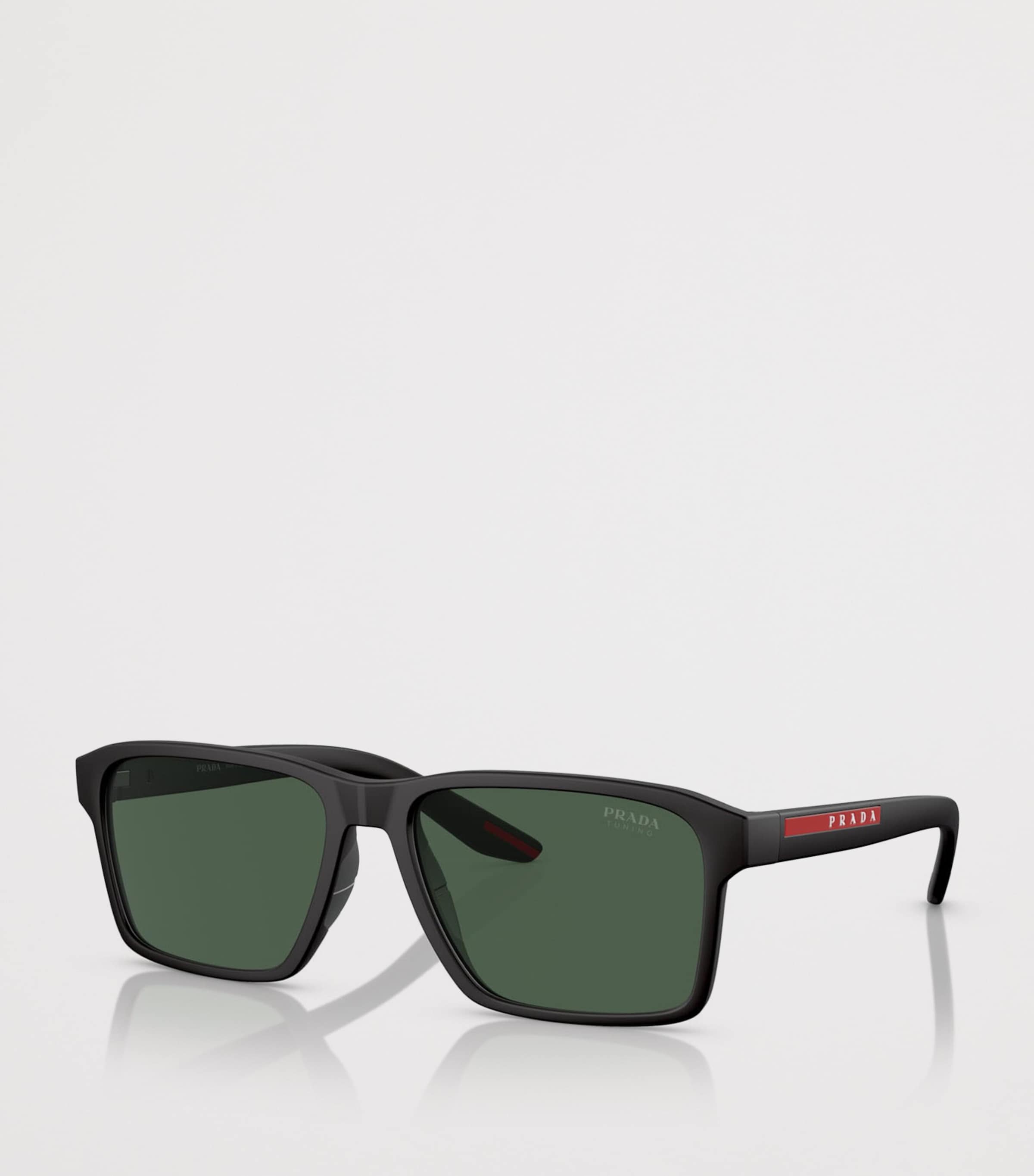 Prada Linea Rossa Rectangle Sunglasses Black Image 2