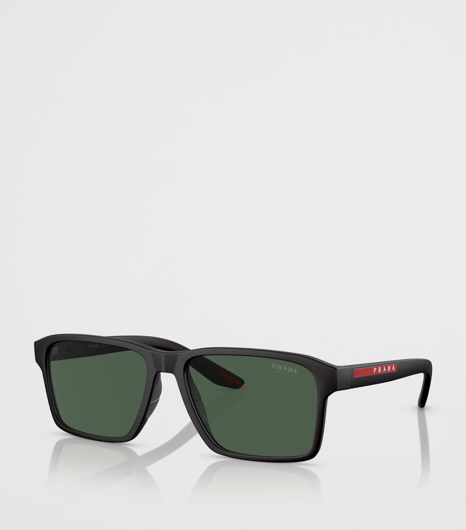 Prada Linea Rossa Rectangle Sunglasses Black Image 2