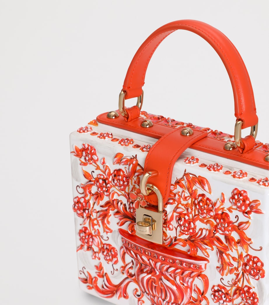 Dolce&Gabbana Resin Dolce Box Top-Handle Bag Orange Image 4