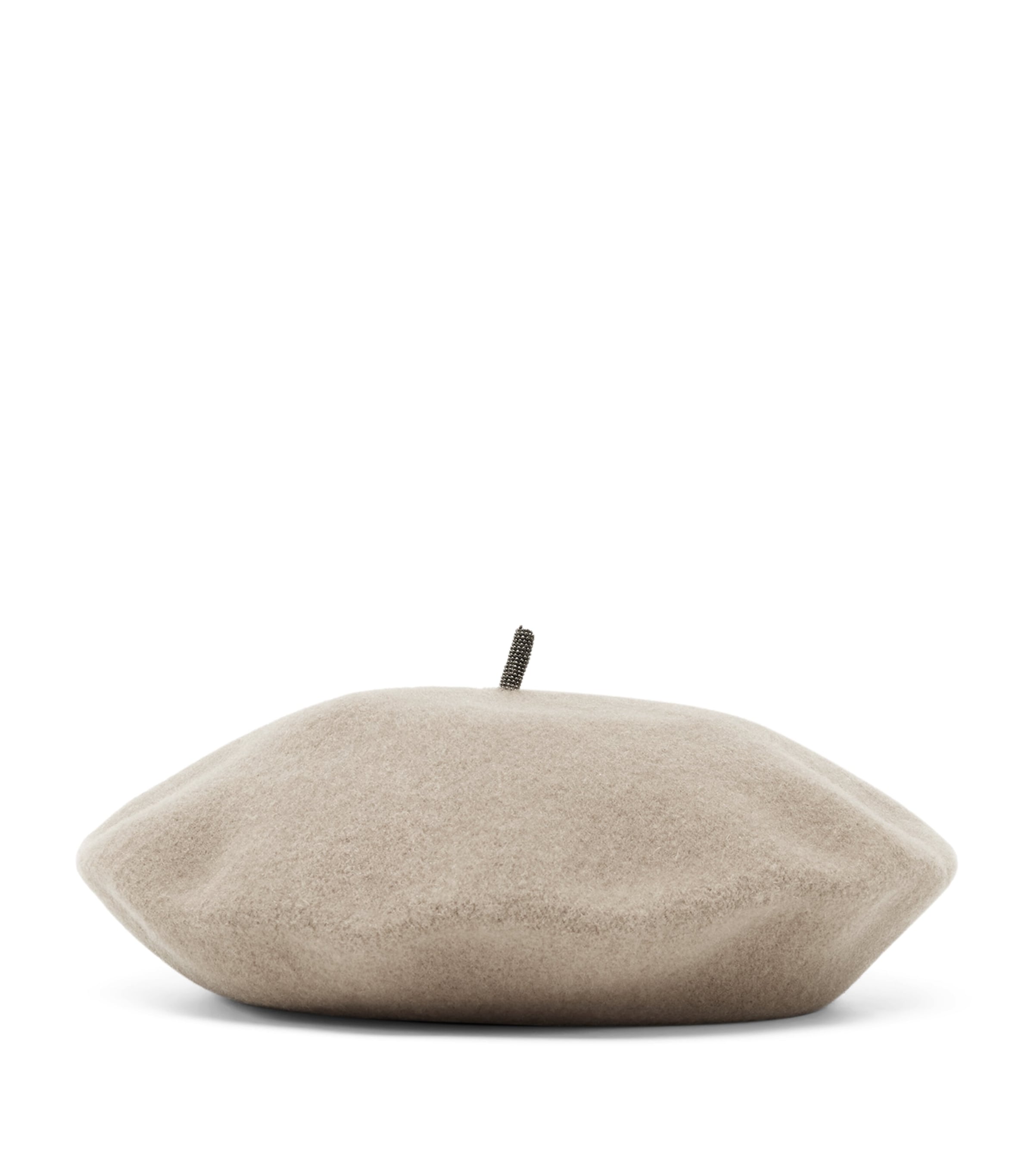 Brunello Cucinelli Wool Beret In Neutral