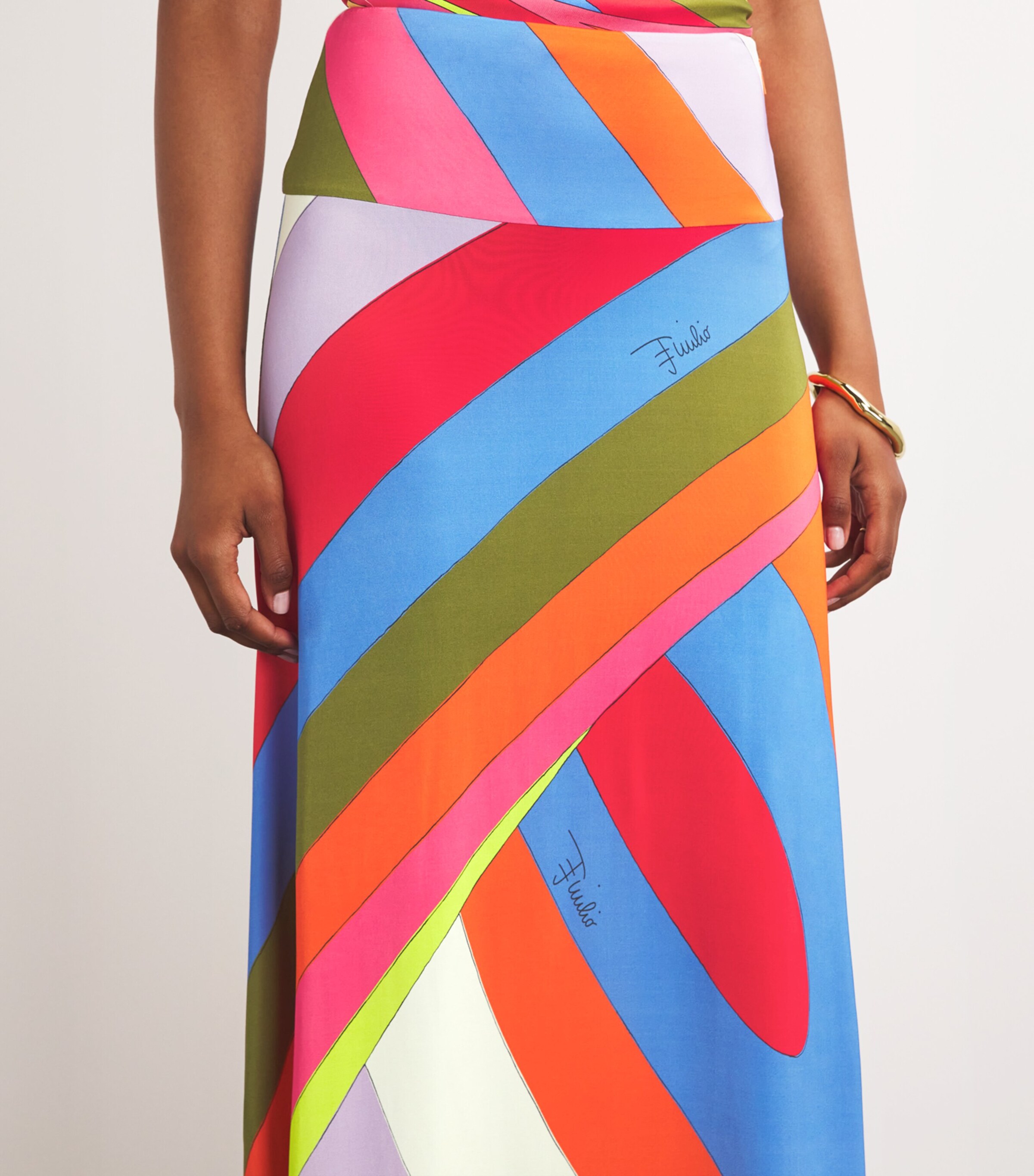 Jersey Iride Maxi Skirt 008 MULTICOLOR Image 6