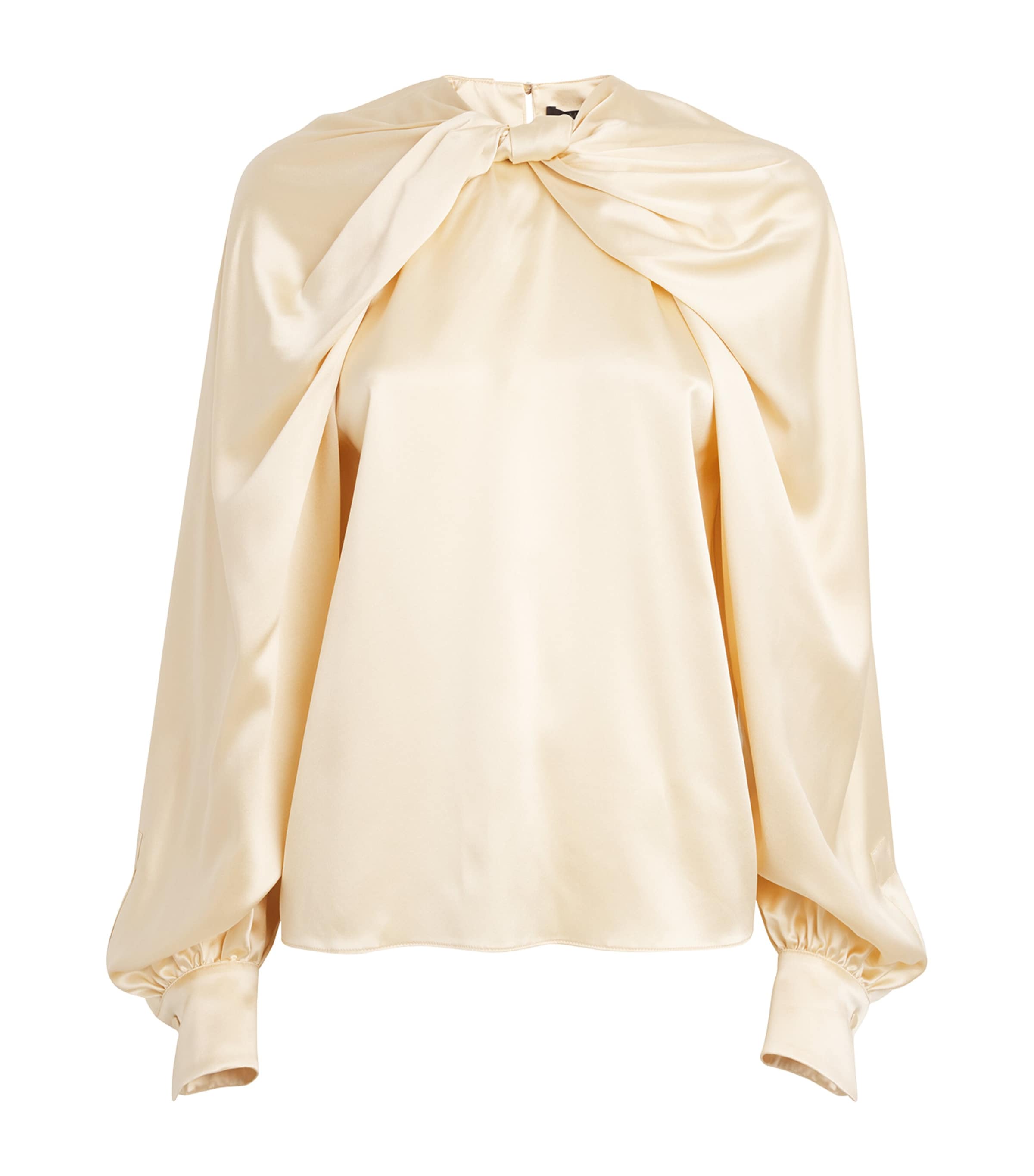 Shop Max Mara Silk Bow-detail Blouse In White