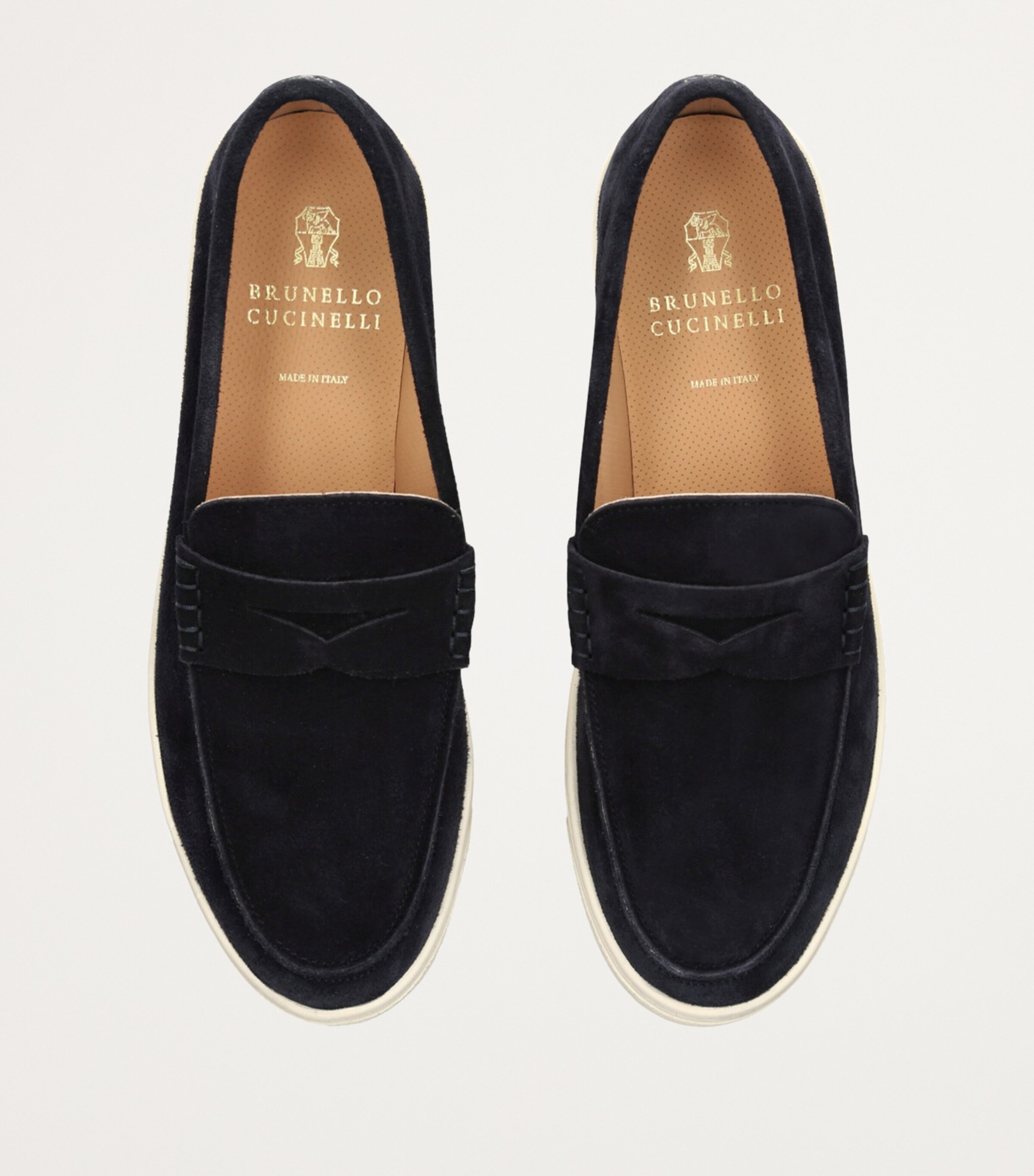Brunello Cucinelli Suede Hybrid Loafers Blue/dark Image 4