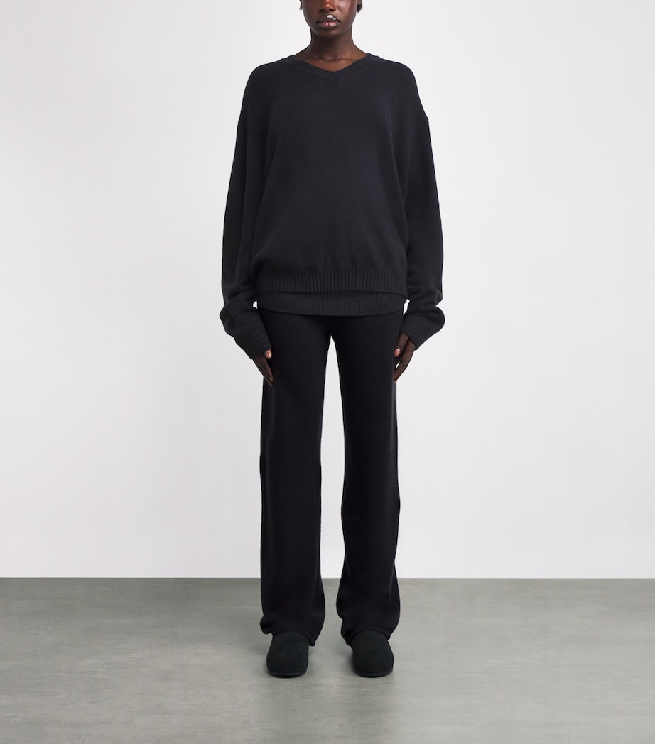 Wool-Cashmere Blend Fold-Over Trousers ONYX Image 2