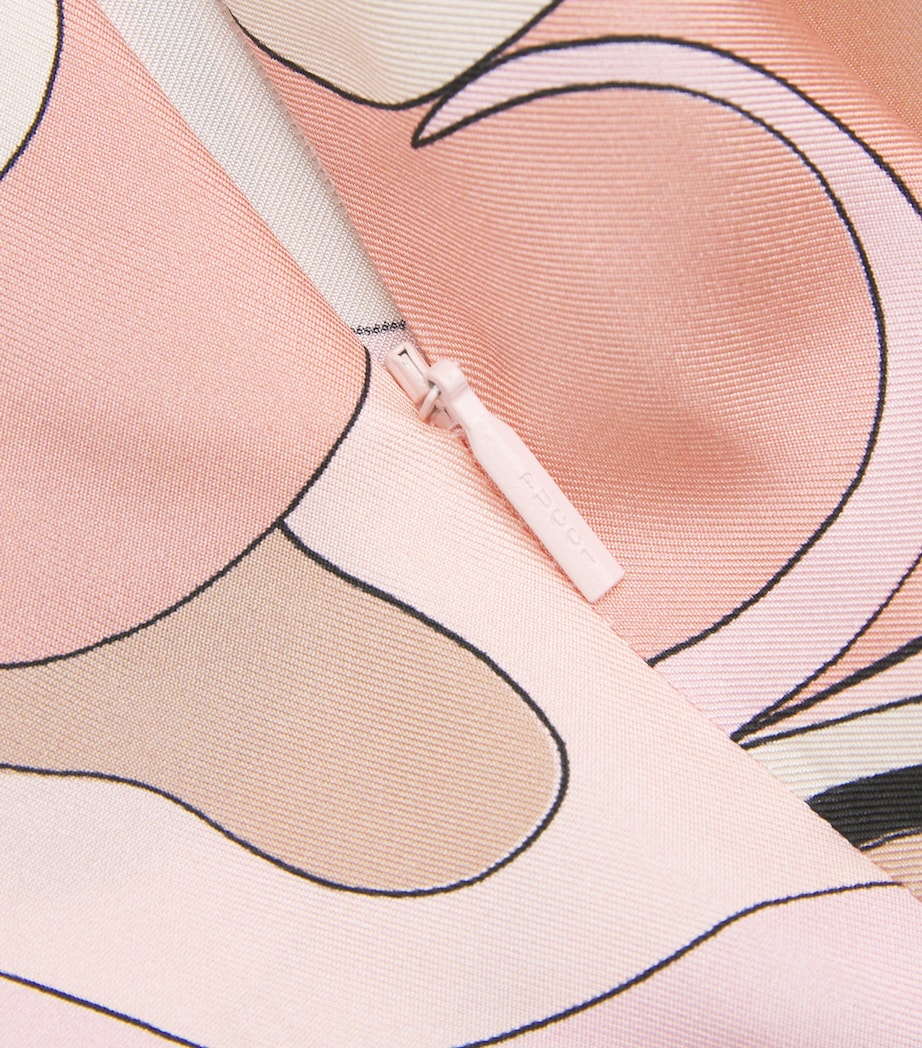 Silk Twill Orchidee Print Trousers 023 NUDE Image 5