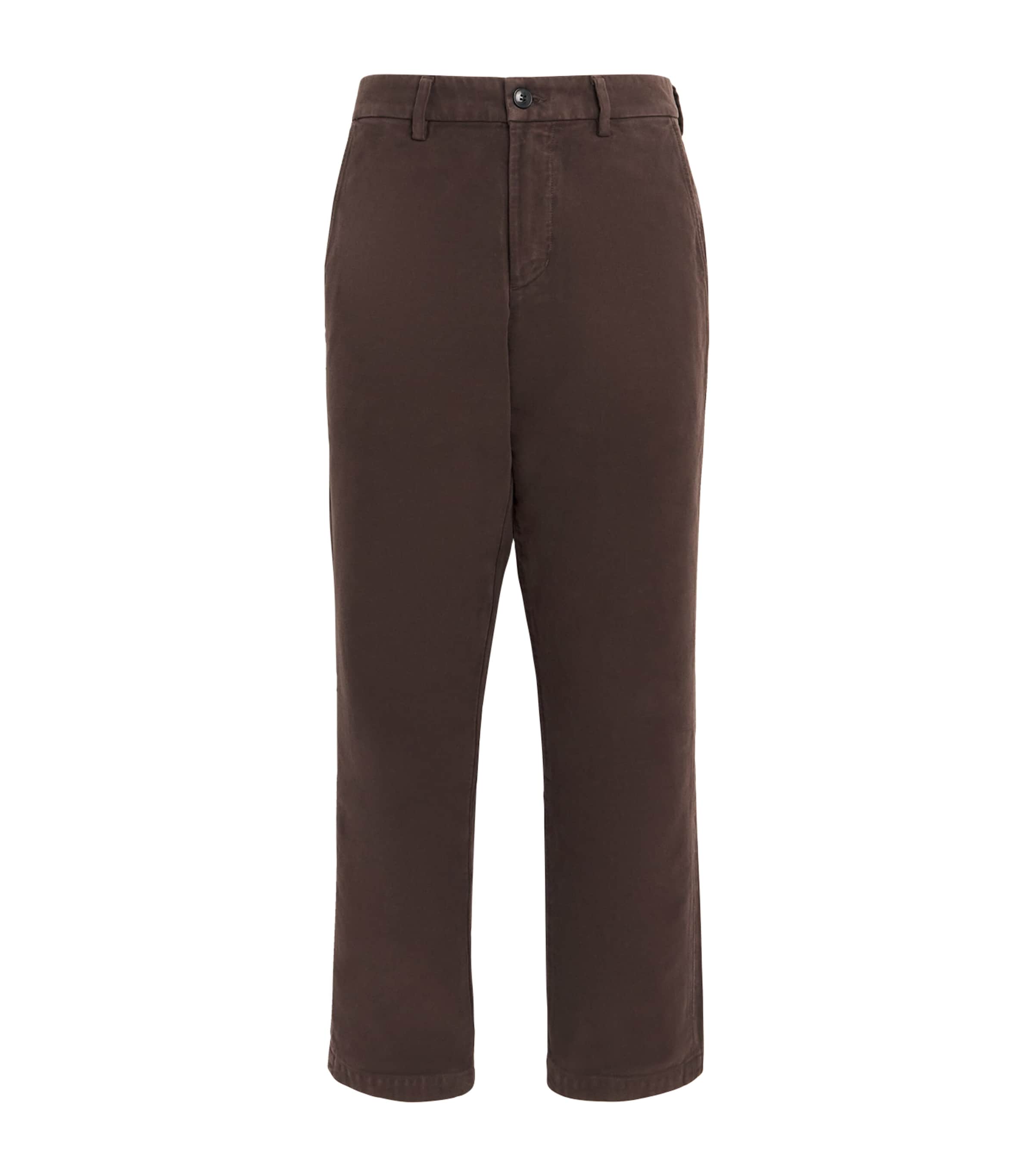 Citizen Of Humanity Cotton Flat Front Chinos In Brown