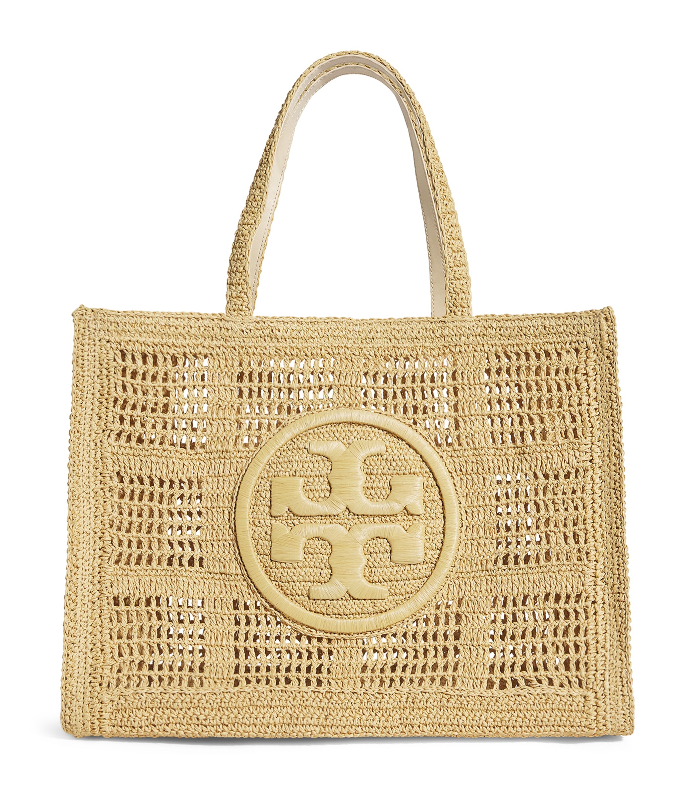 Tory Burch Large Crochet Ella Tote Bag Natural Image 1