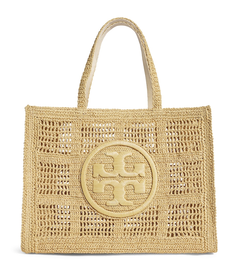 Tory Burch Large Crochet Ella Tote Bag Natural Image 1