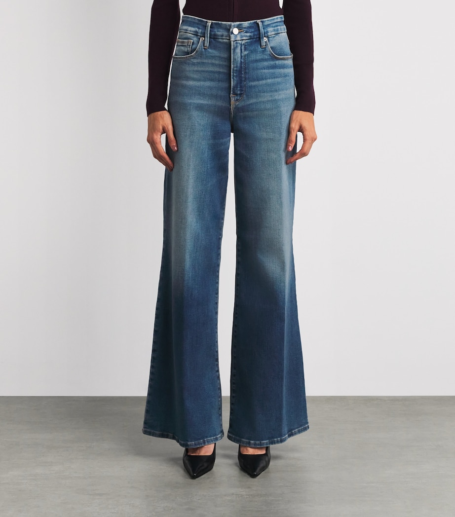 Soft Tech Palazzo Wide-Leg Jeans 986 INDIGO Image 3