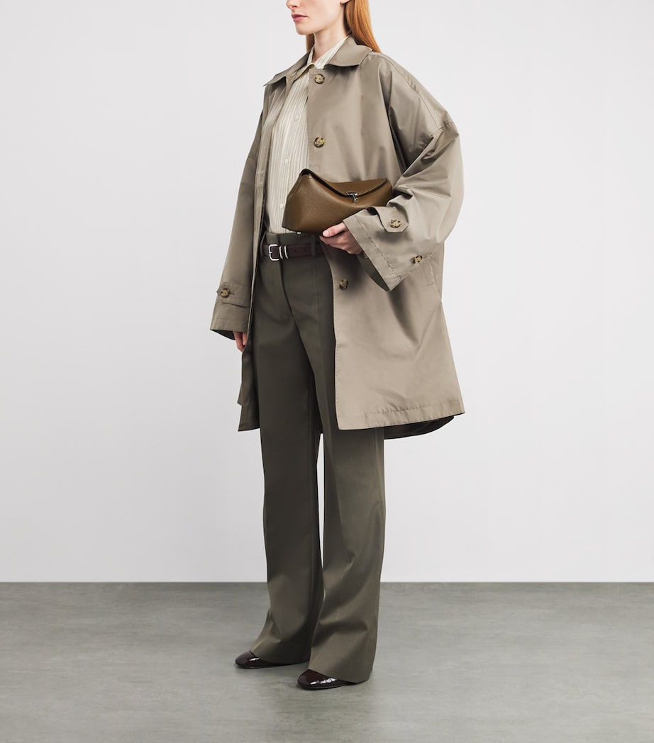 Mini Leather T-Lock Top-Handle Bag 356 DARK TAUPE Image 5