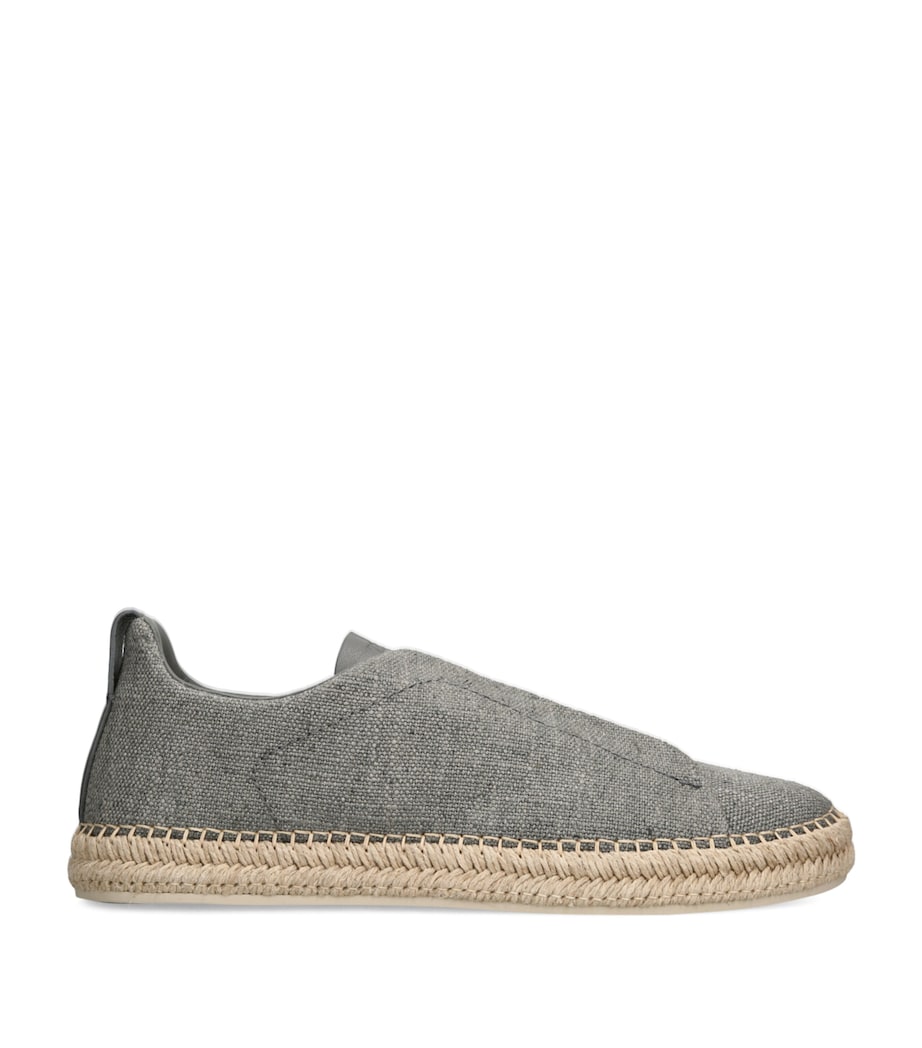 Canvas Triple Stitch Espadrilles GREY Image 1