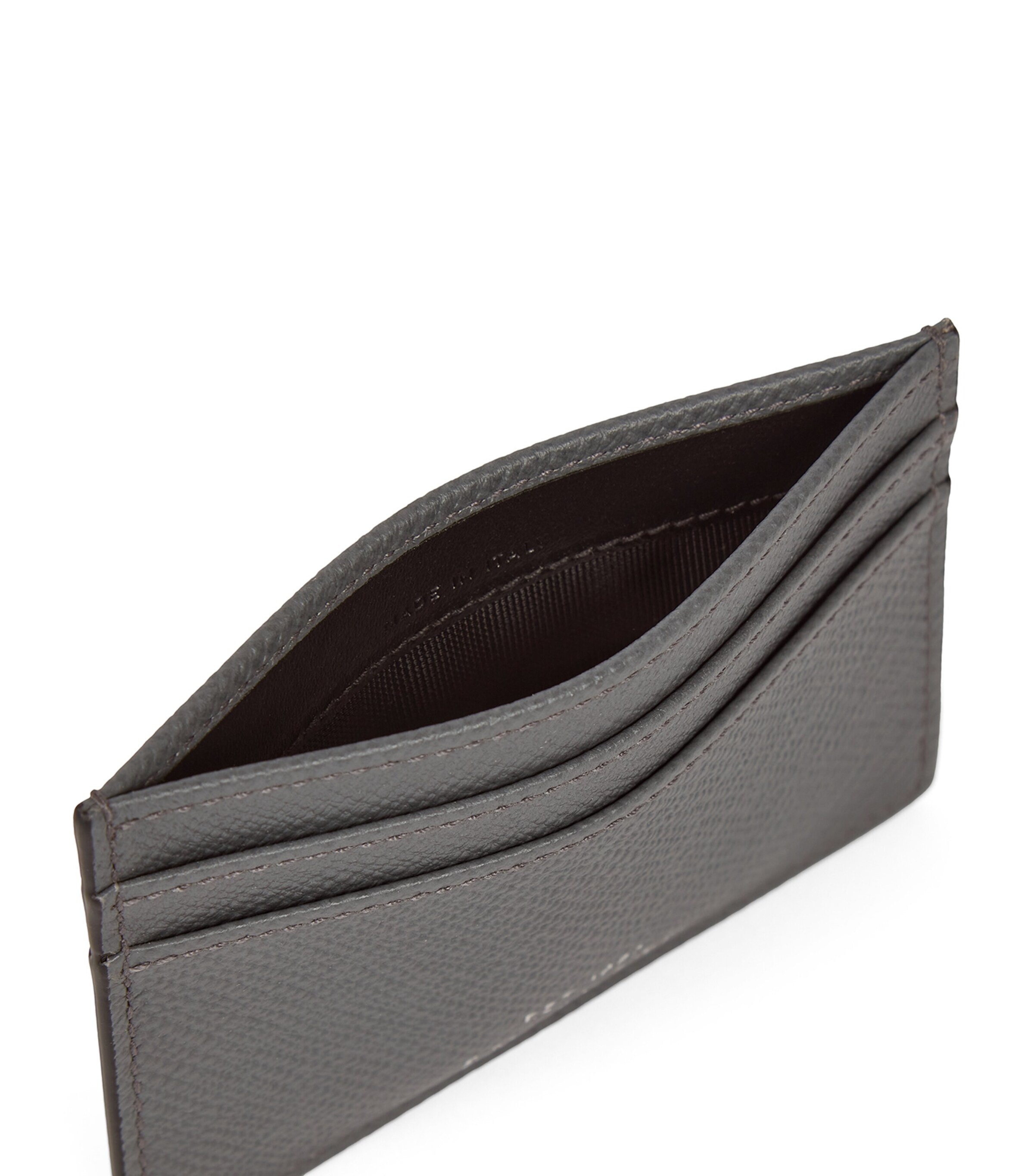 Smythson Leather Panama Card Holder S Grey Image 3