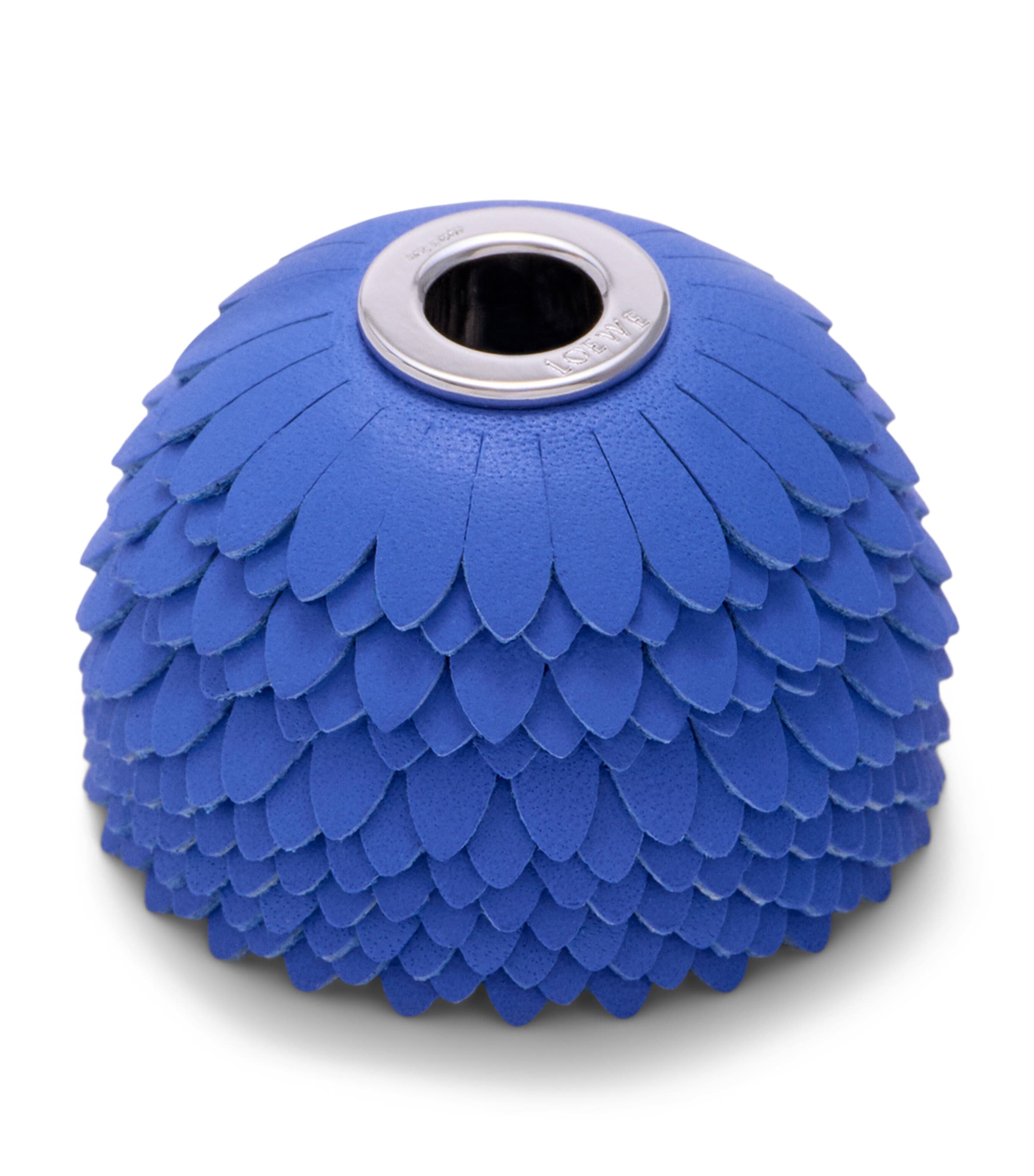 Loewe Leather Flower Dice Bag Charm In Blue