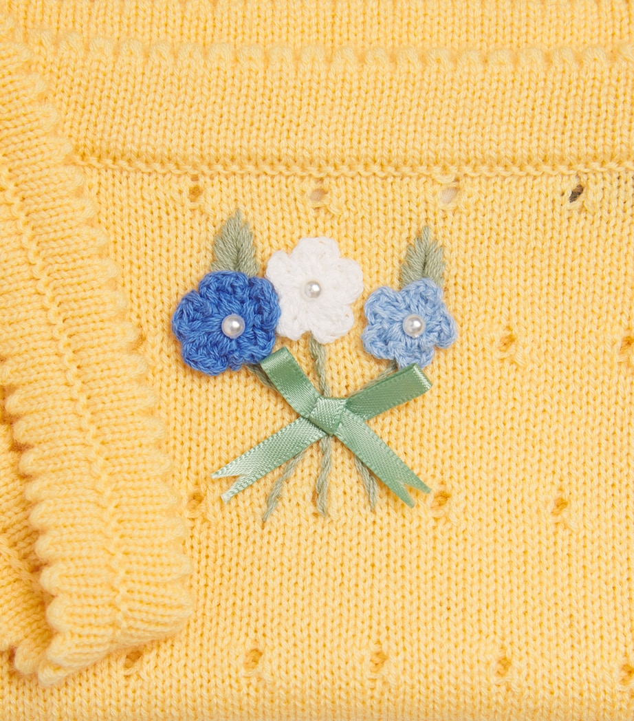 Wool Floral-Appliqué Perla Cami Top FLORET EMB YELLOW Image 5