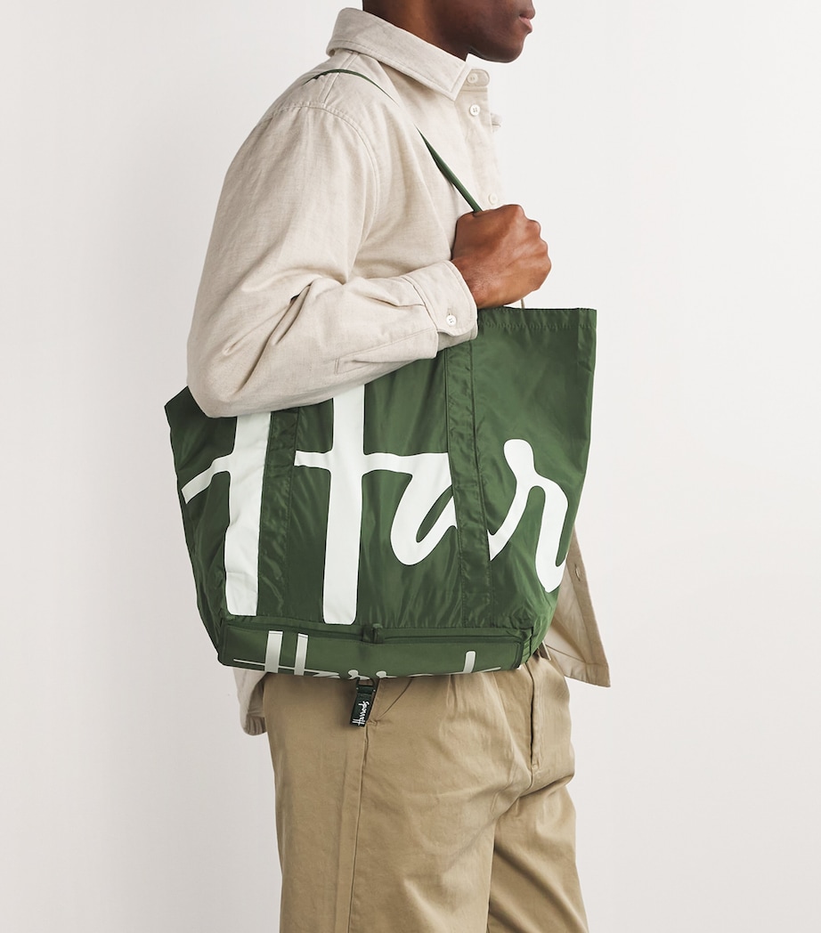 Logo Pocket Shopper Bag DARK GREEN Image 4