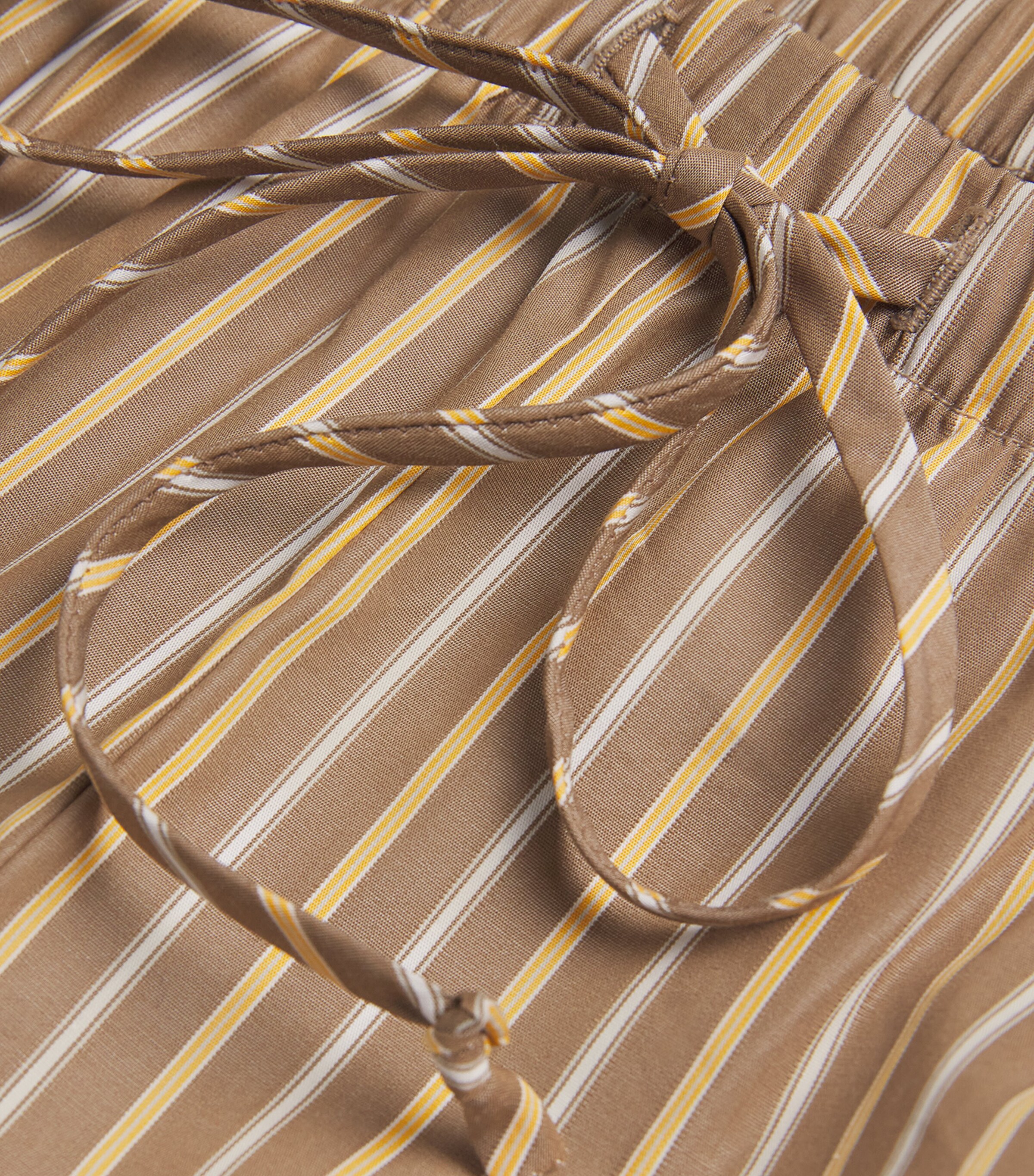 Cotton-Blend Stripe Yoshi Trousers MOCHA/BROWN STRIPE Image 5