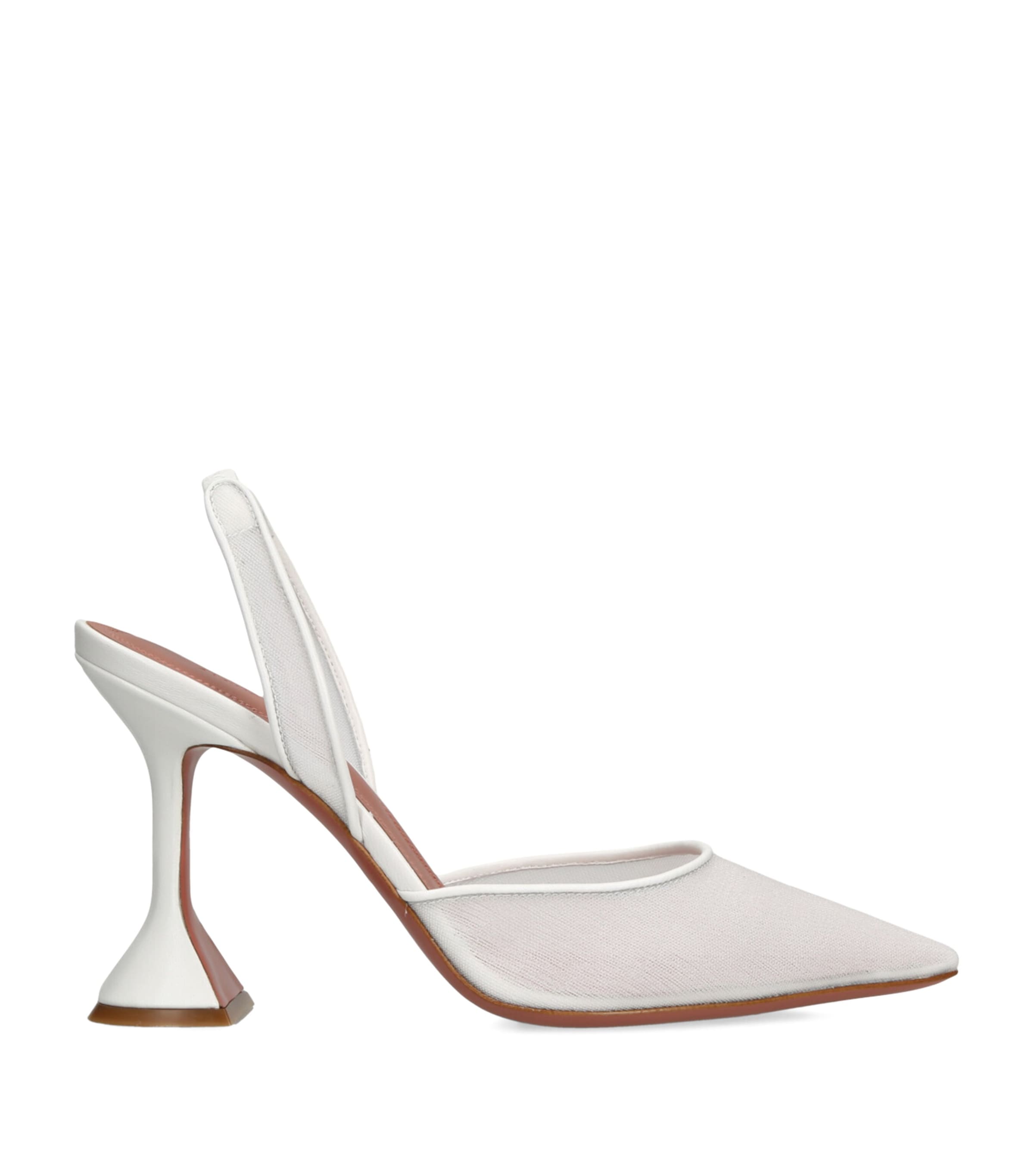 Amina Muaddi Mesh Holli Slingback Pumps 95 | Wedding | For the Bride | Shoes | Women Shoes | Heels | Slingback Heels | Designers | Amina Muaddi