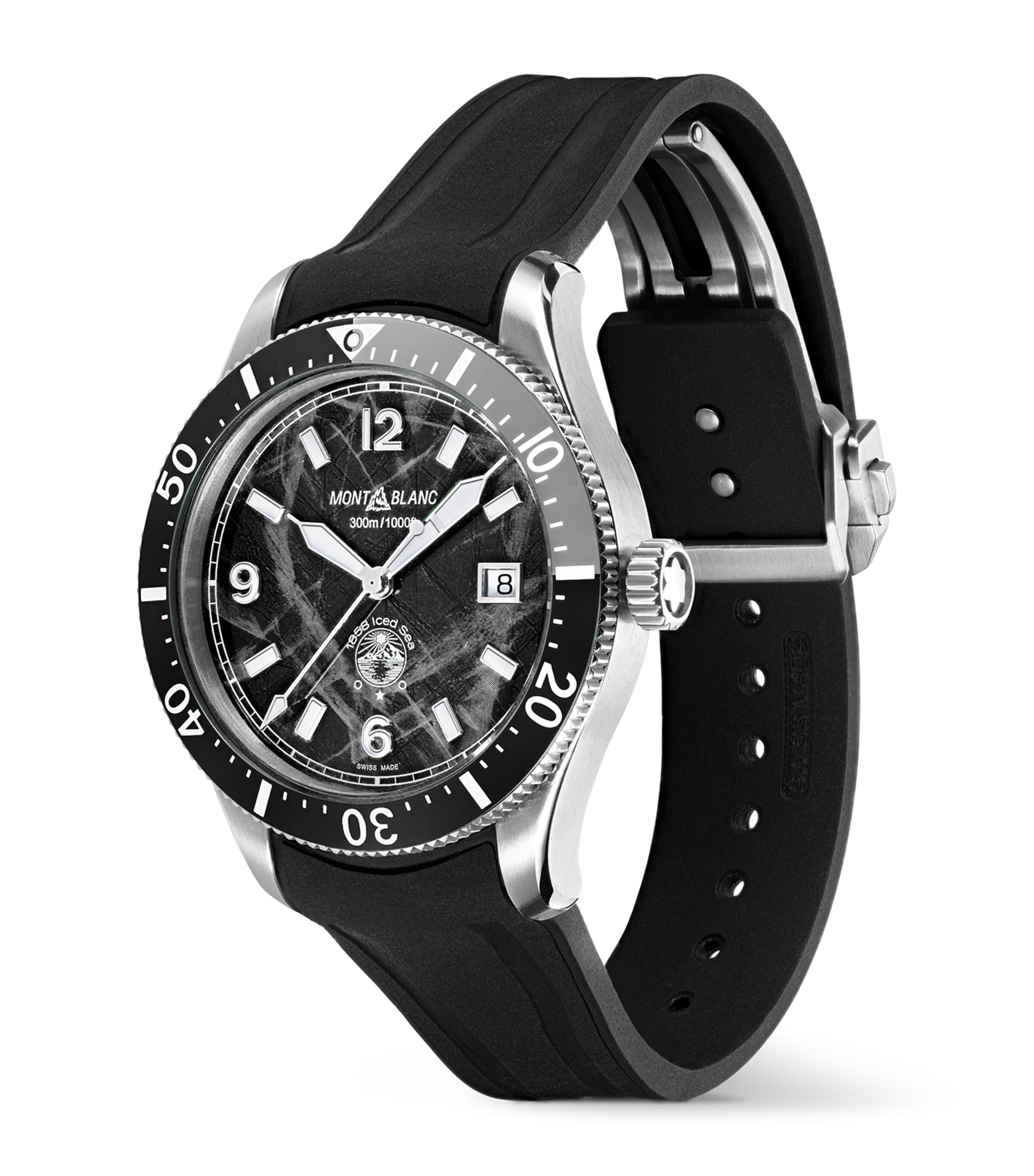 Montblanc Stainless Steel 1858 Iced Sea Automatic Date Watch 41mm Image 3