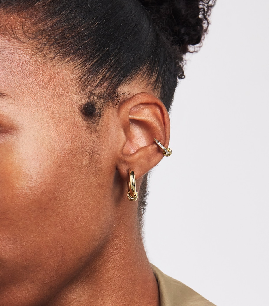 Yellow Gold and Diamond Portia Single Ear Cuff YELLOW GOLD Image 2