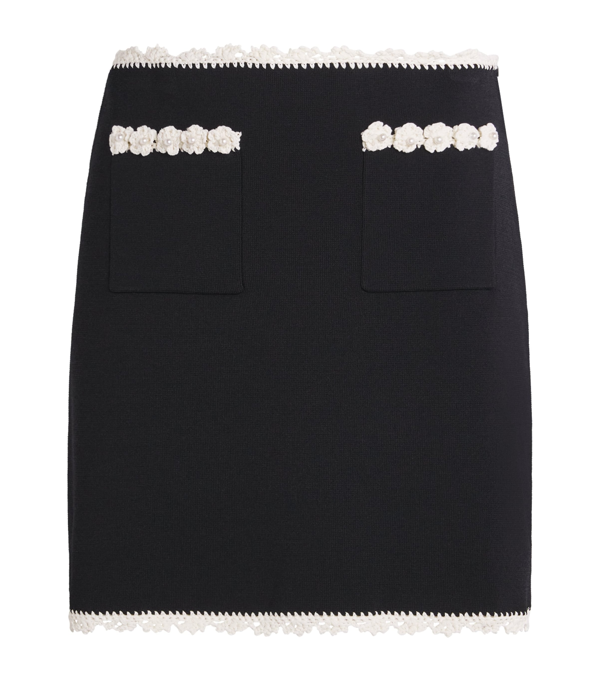 Sandro Embellished Mini Skirt In Black