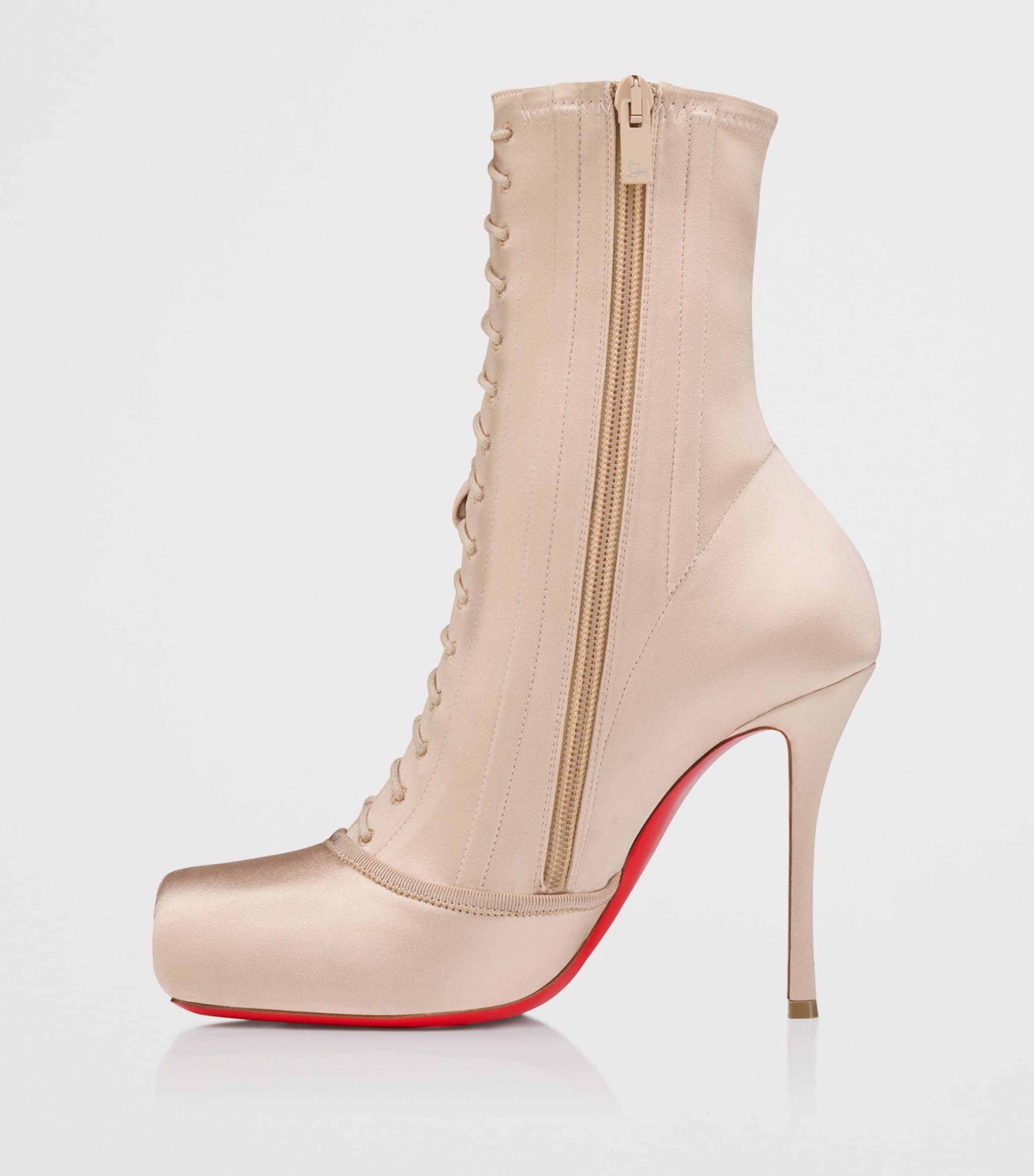 Christian Louboutin Pavlova Leather-Satin Boots 100 Image 4