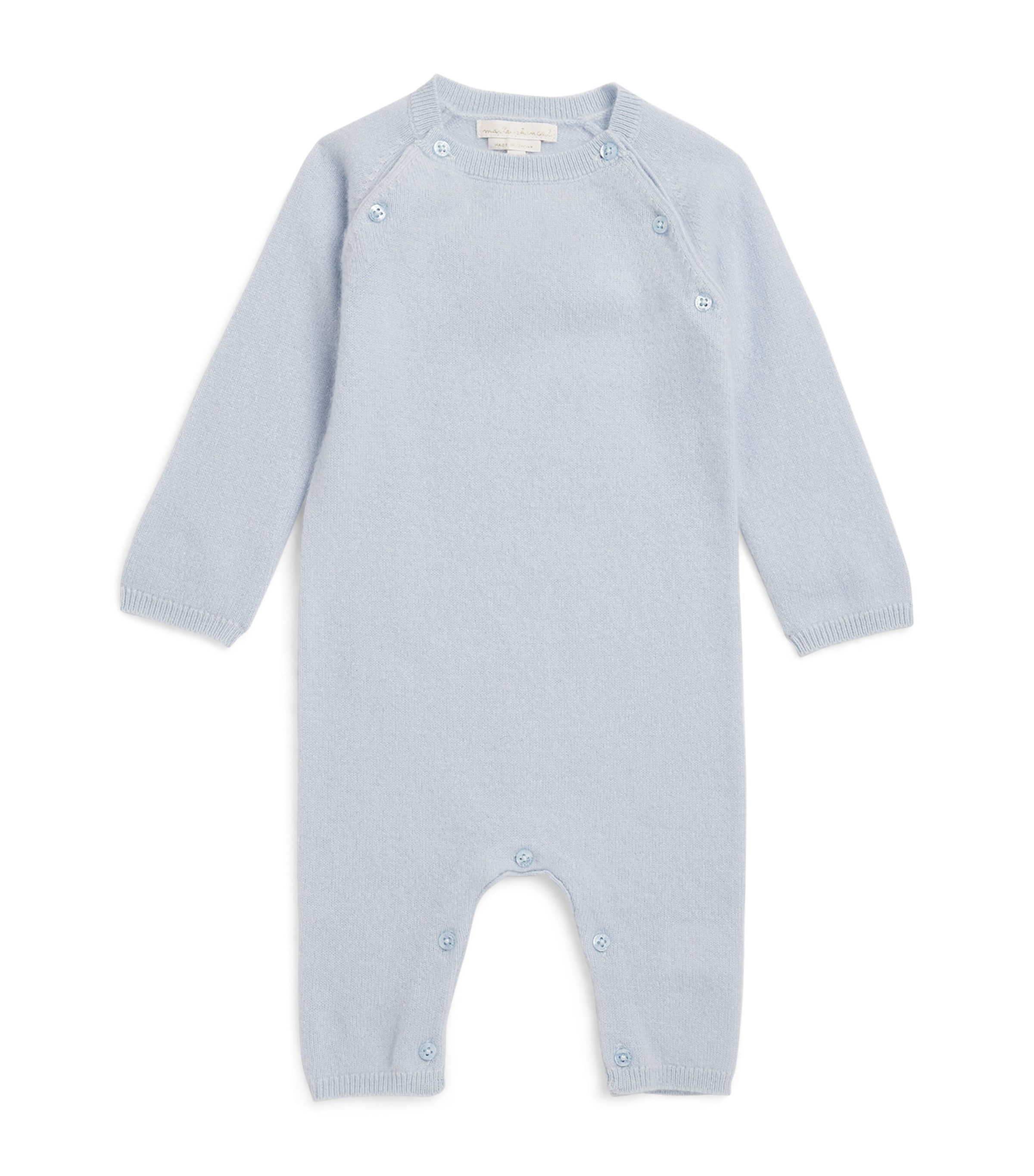 Marie-Chantal Cashmere Angel Wings Ariel Playsuit (3-12 Months) Blue Image 1