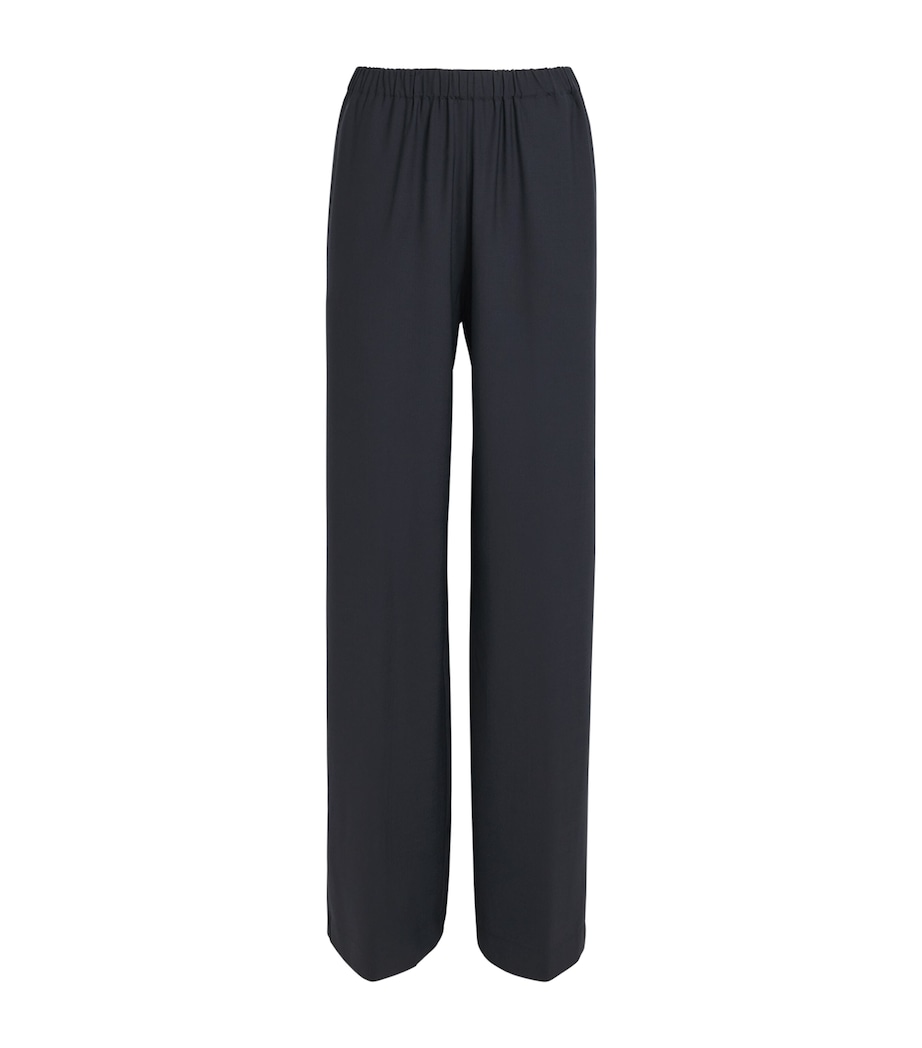 Fabiana Filippi Womens Merino-Blend Beaded Trousers Blu Notte Image 1