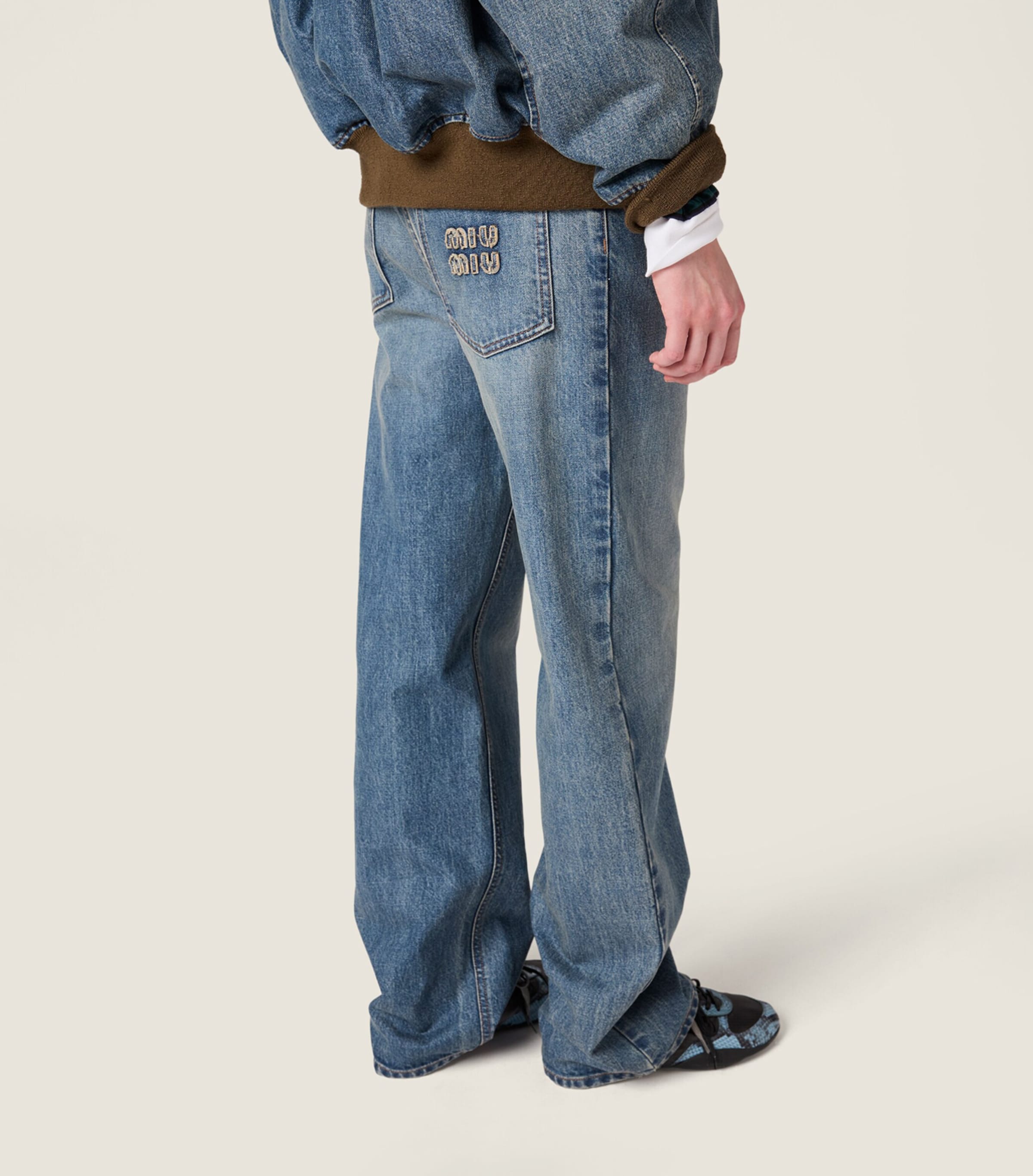 Logo Straight Jeans F0008 Image 5