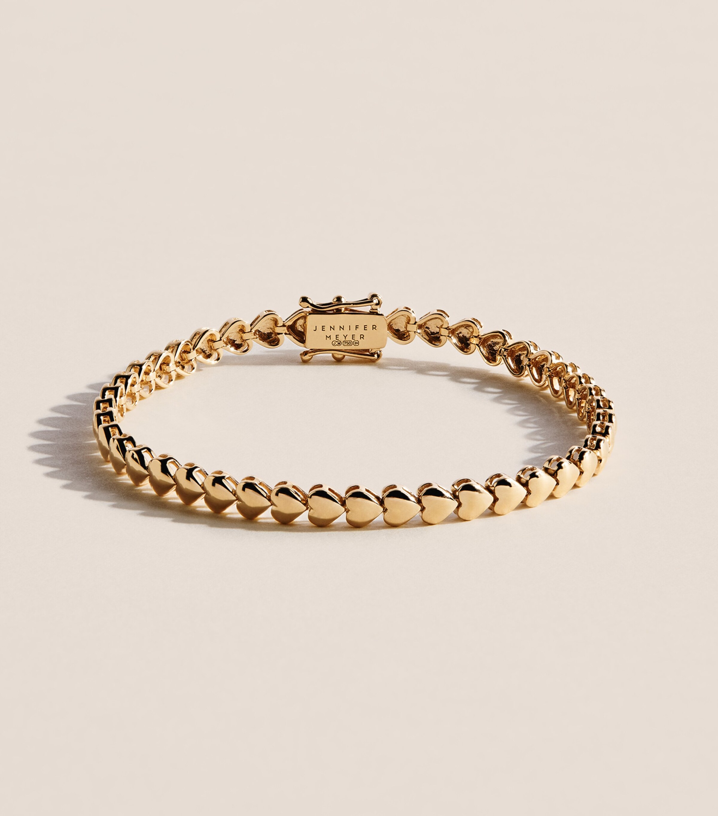 Jennifer Meyer Yellow Gold Heart Tennis Bracelet Yellow Gold Image 1