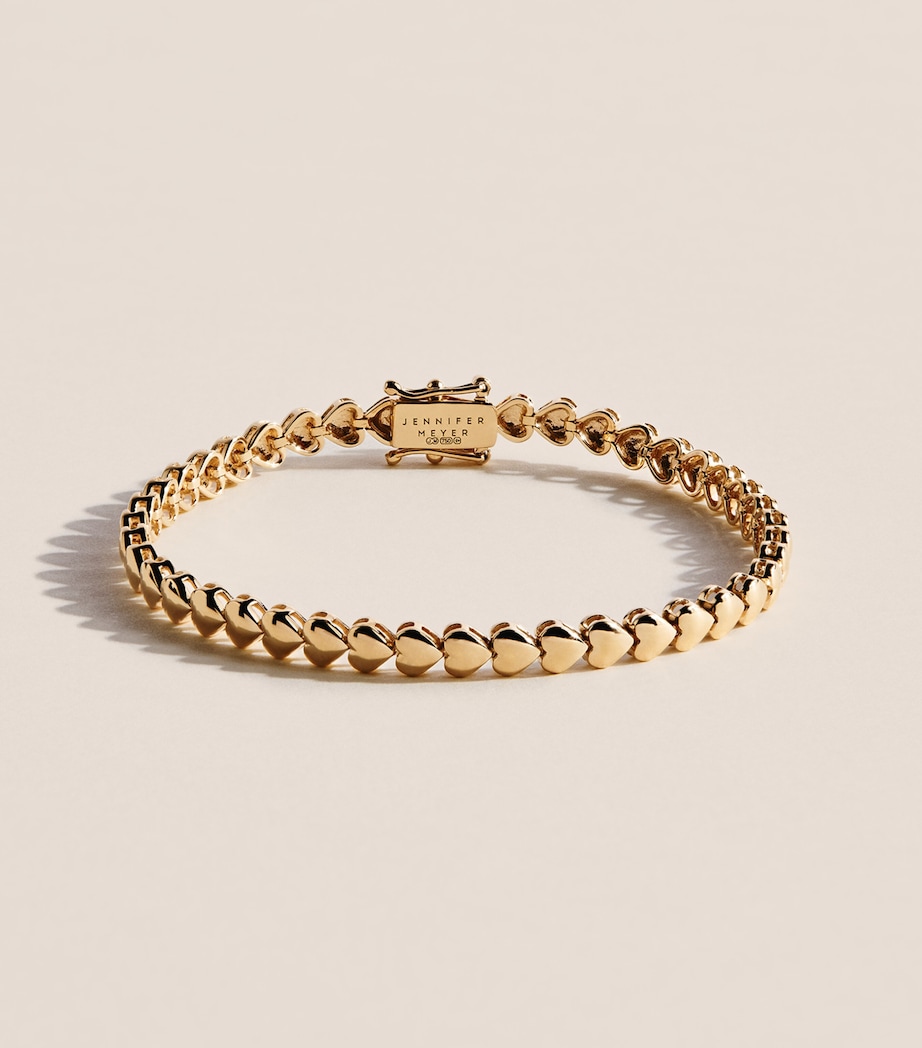 Jennifer Meyer Yellow Gold Heart Tennis Bracelet Yellow Gold Image 1