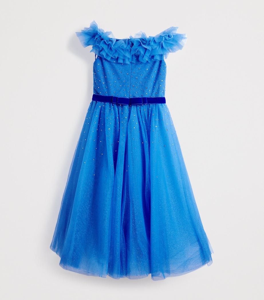 Tulle Off-Shoulder Blue Moon Dress (6-12 Years) 1027 SAPPHIRE Image 2