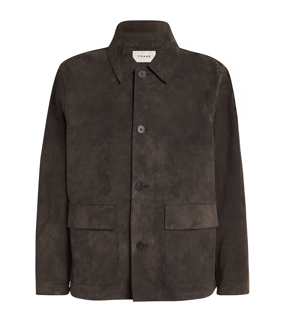 Suede Chore Shirt Jacket DARK BROWN Image 1