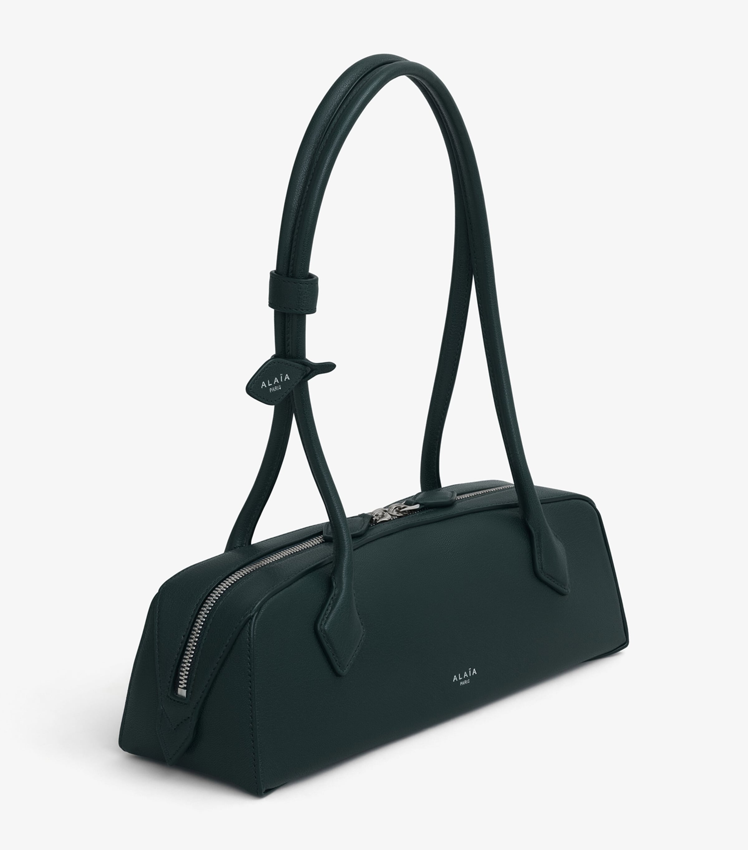 Medium Leather Le Teckel Shoulder Bag VERT BOUTEILLE Image 3