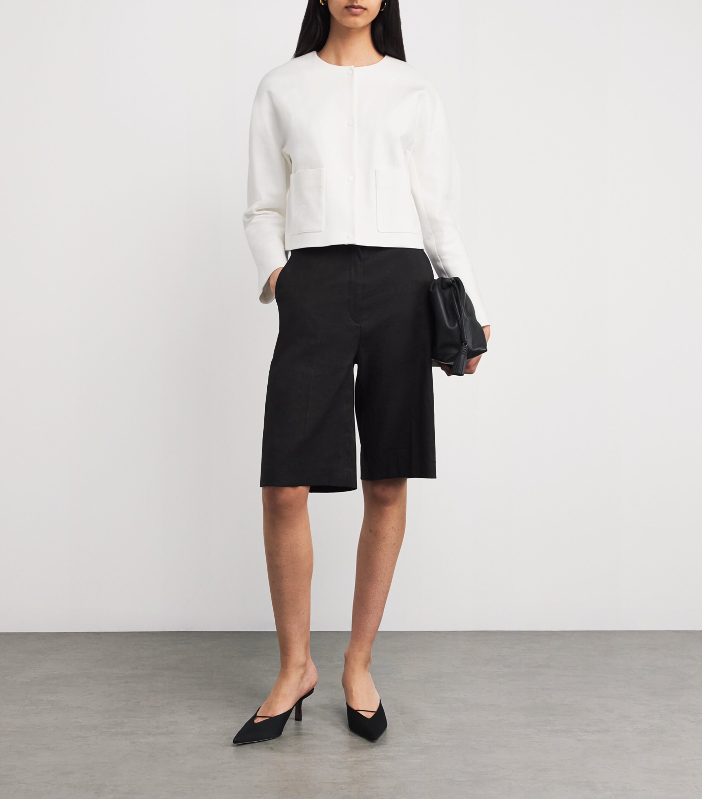 Cotton Collarless Jacket 137OWT Image 2