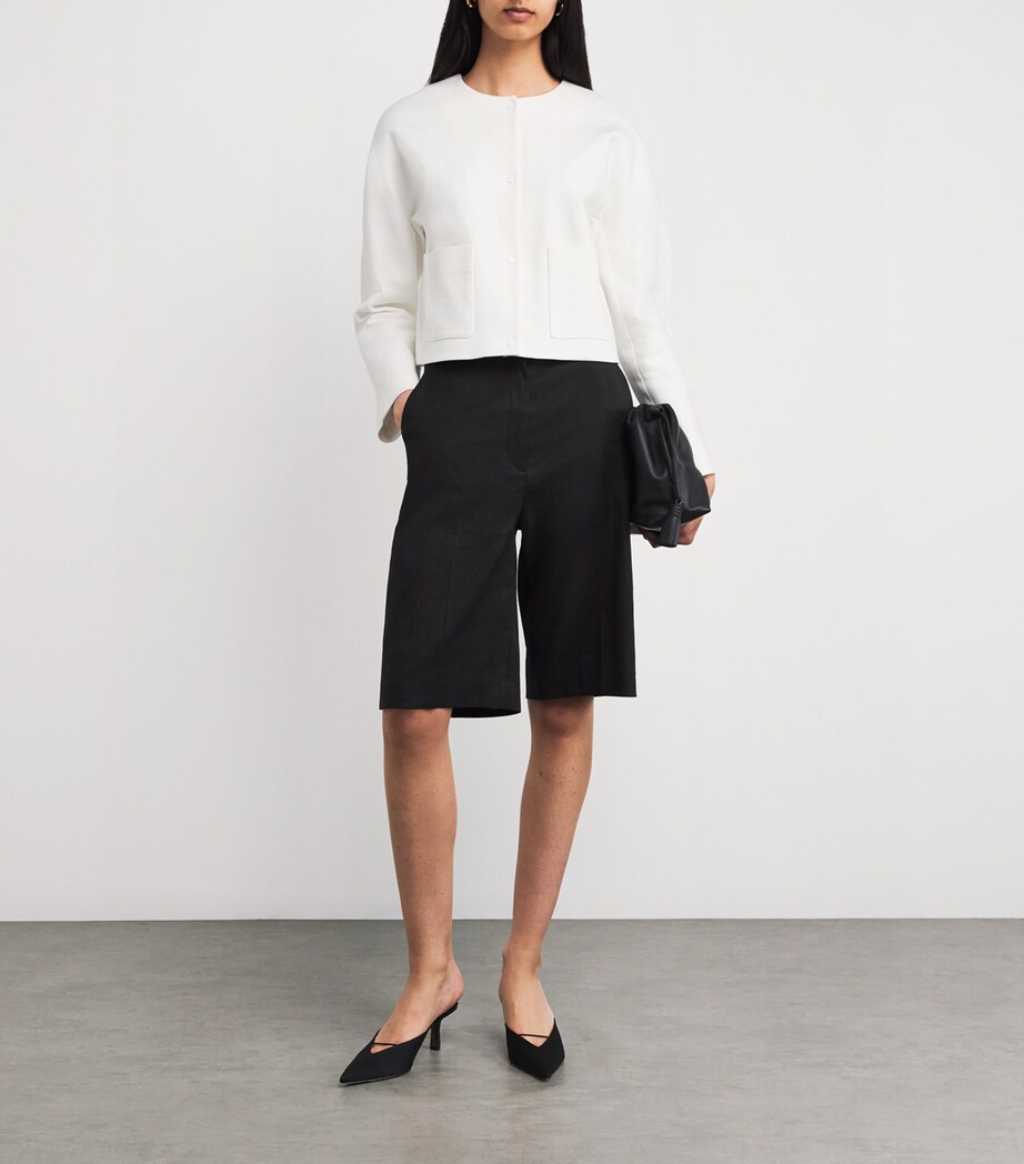 Cotton Collarless Jacket 137OWT Image 2