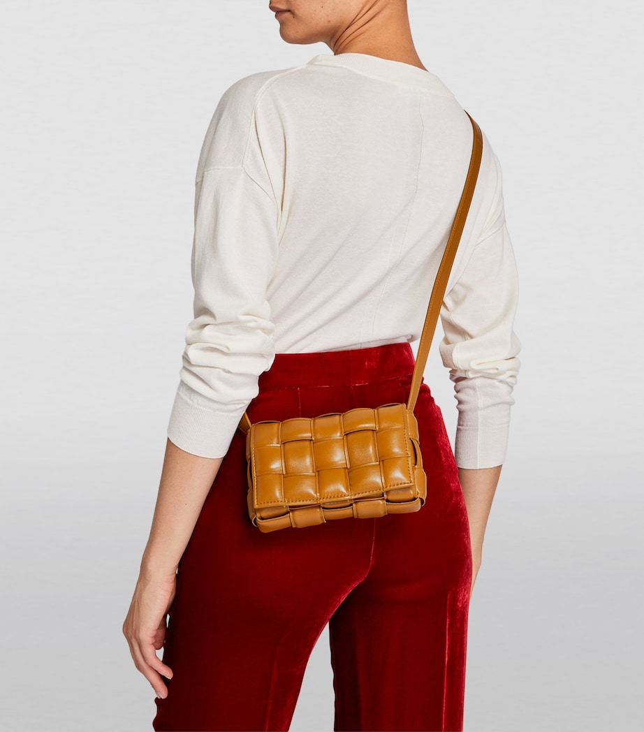 Bottega Veneta Mini Cassette Cross-Body Bag Camel Gold Image 5