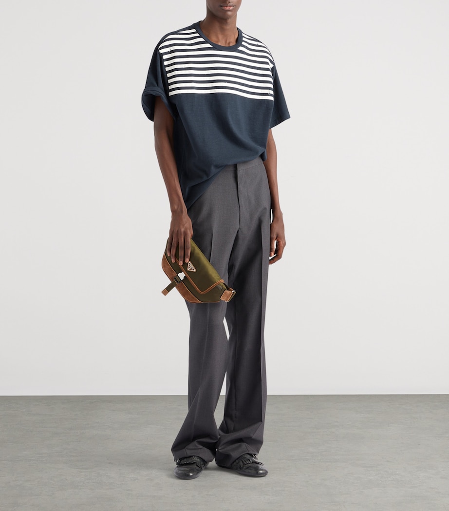 Re-Nylon and Suede Belt Bag F041O Image 2