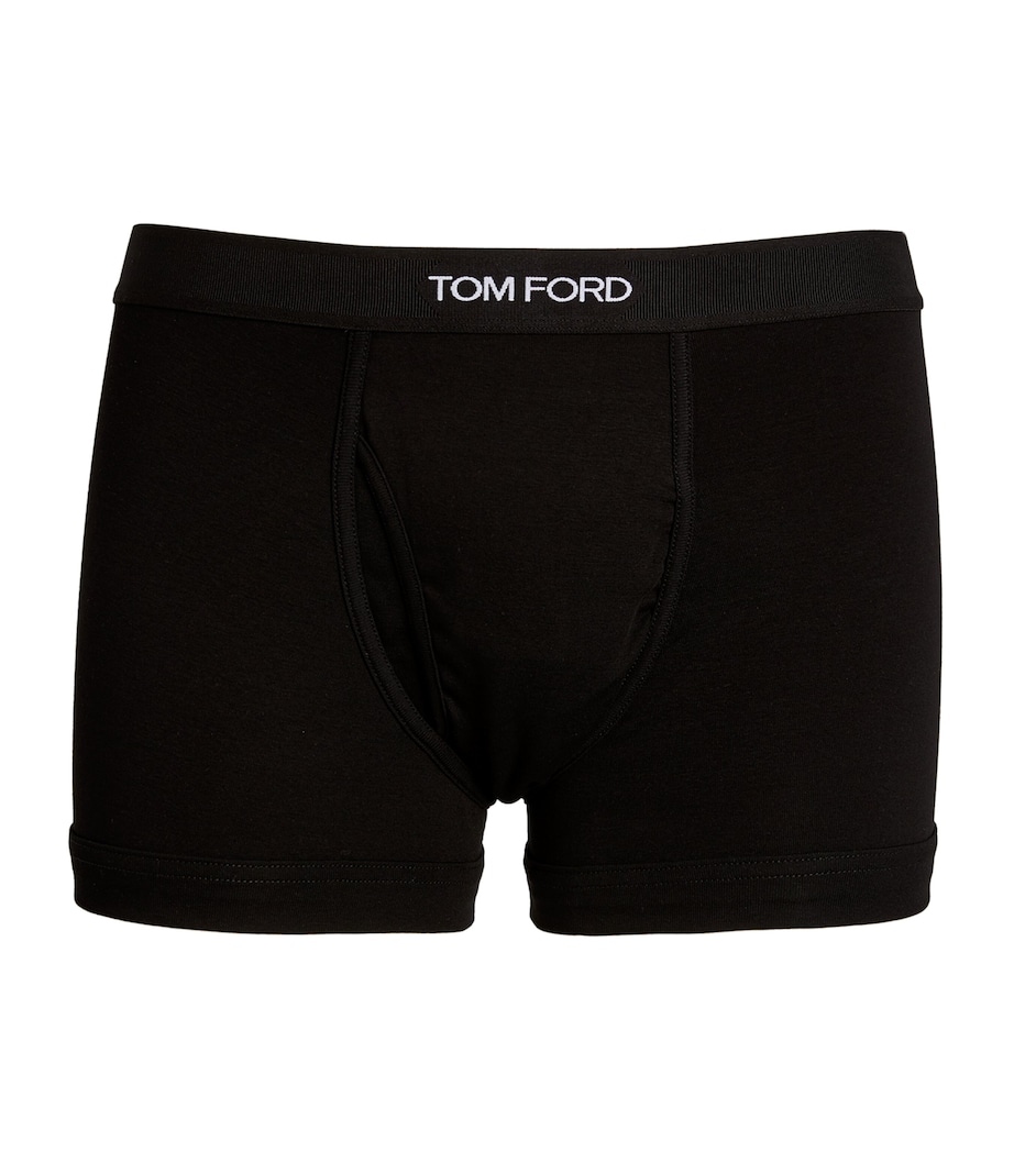 Stretch-Cotton Logo Boxers 002 BLACK Image 2