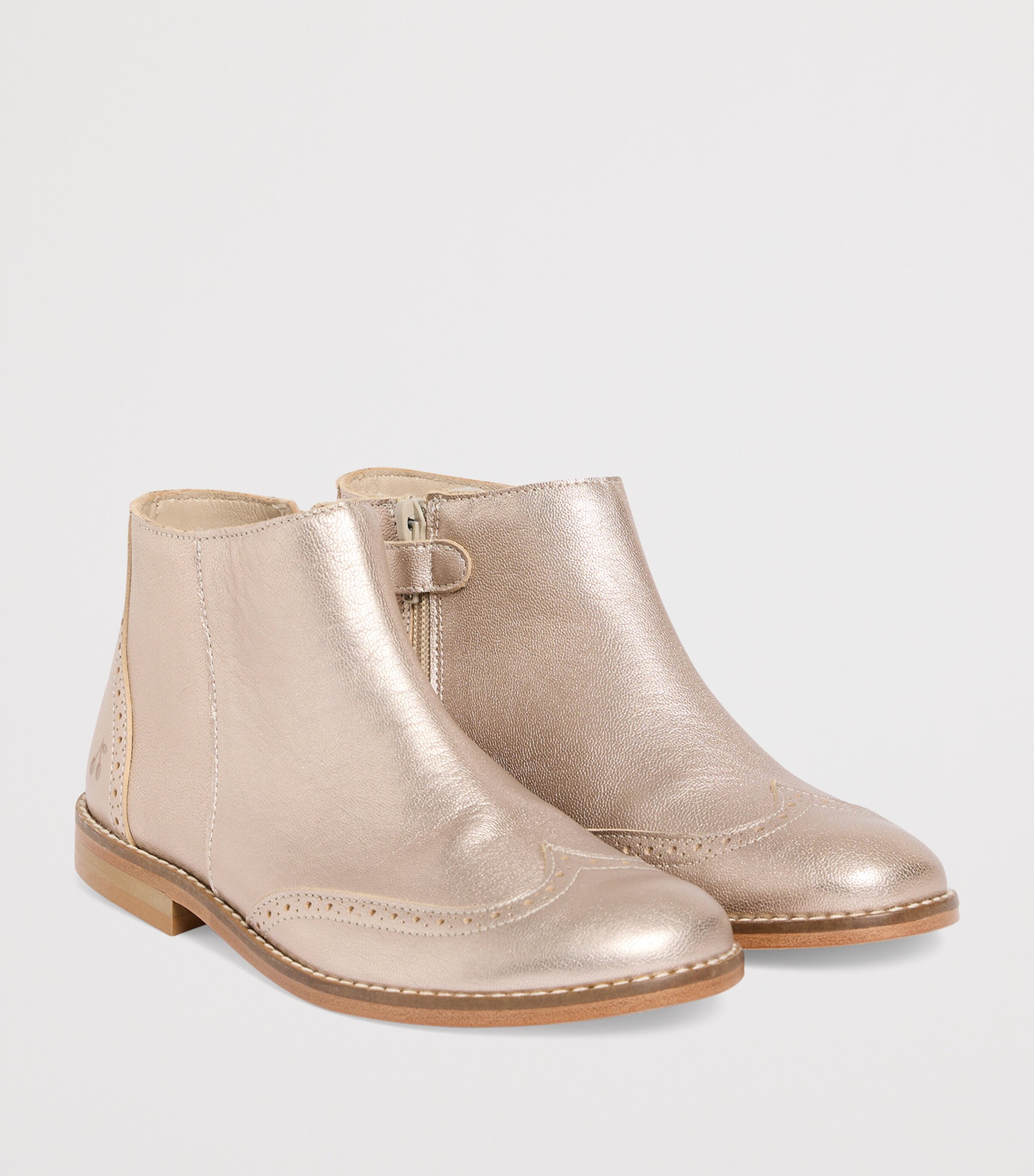 Leather Janette Ankle Boots OR ROSE Image 2