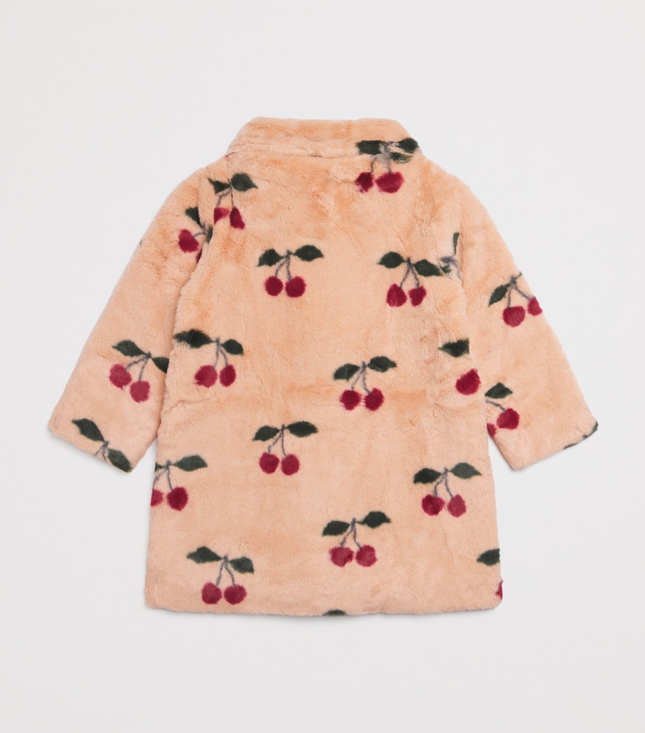 Fuzzie Coat (5-10 Years) P00049GRANDE CERISE Image 2