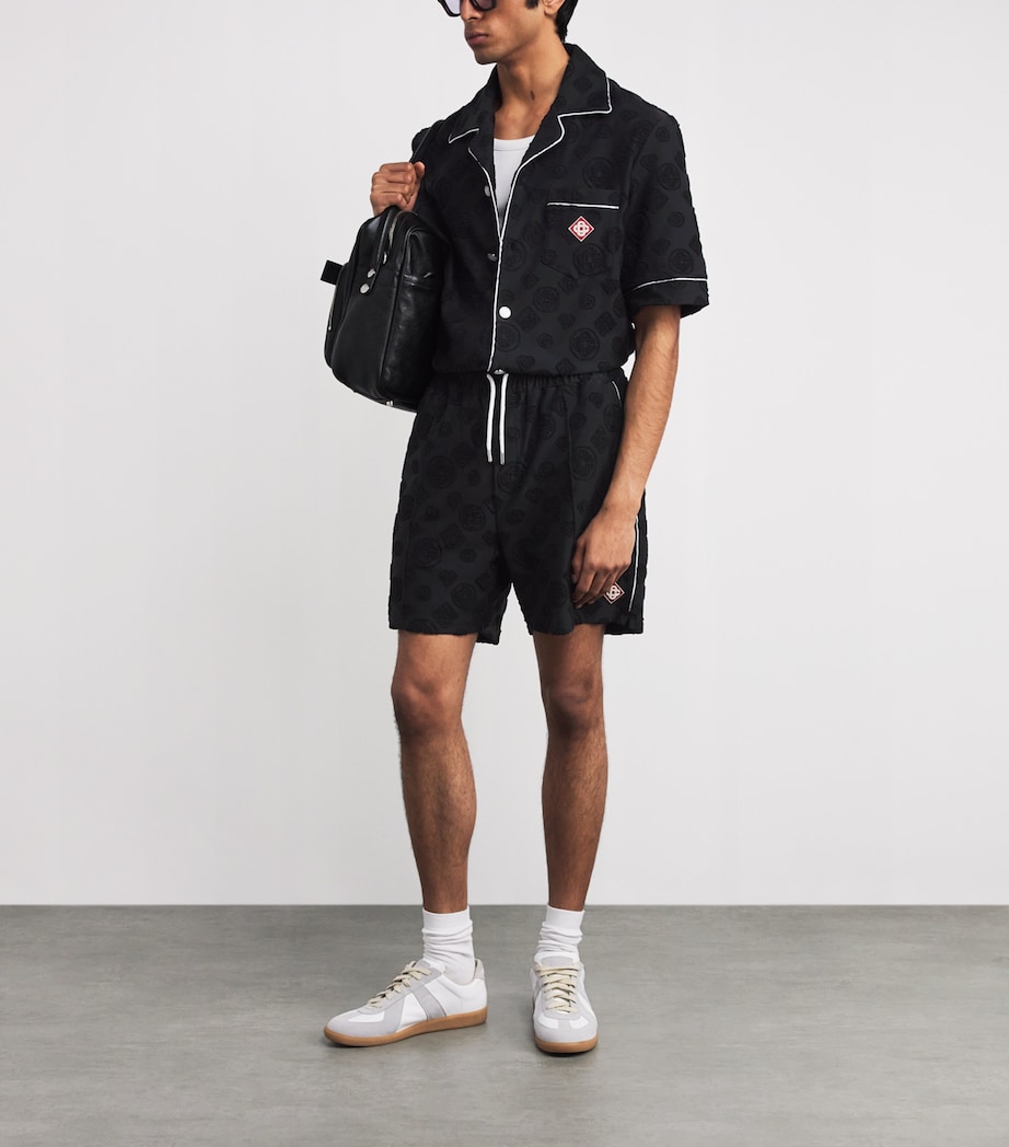 Towelling Monogram Shirt BLACK Image 2