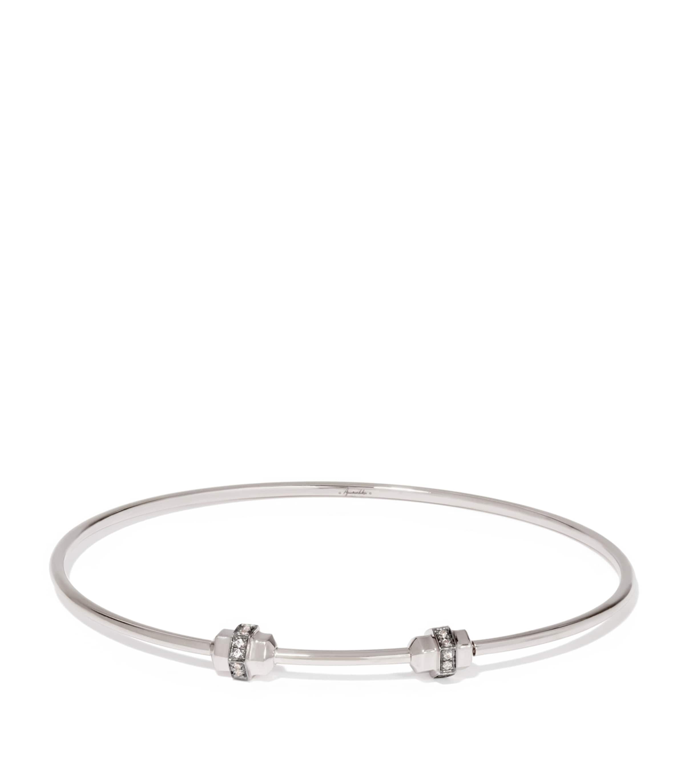 Annoushka White Gold And Sapphire Mythology Charm Bangle In White