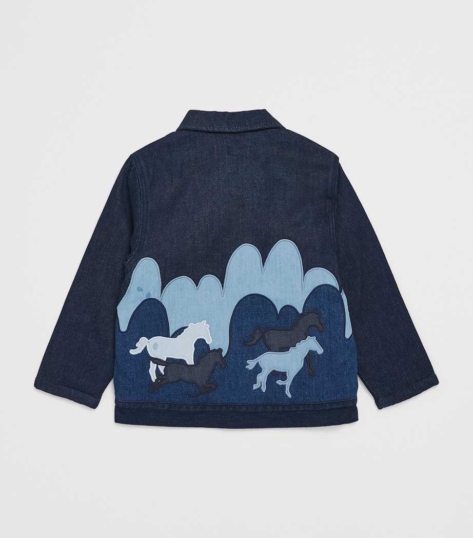 Stella McCartney Kids Fleece-Lined Denim Jacket (5-14 Years) Blue Image 2
