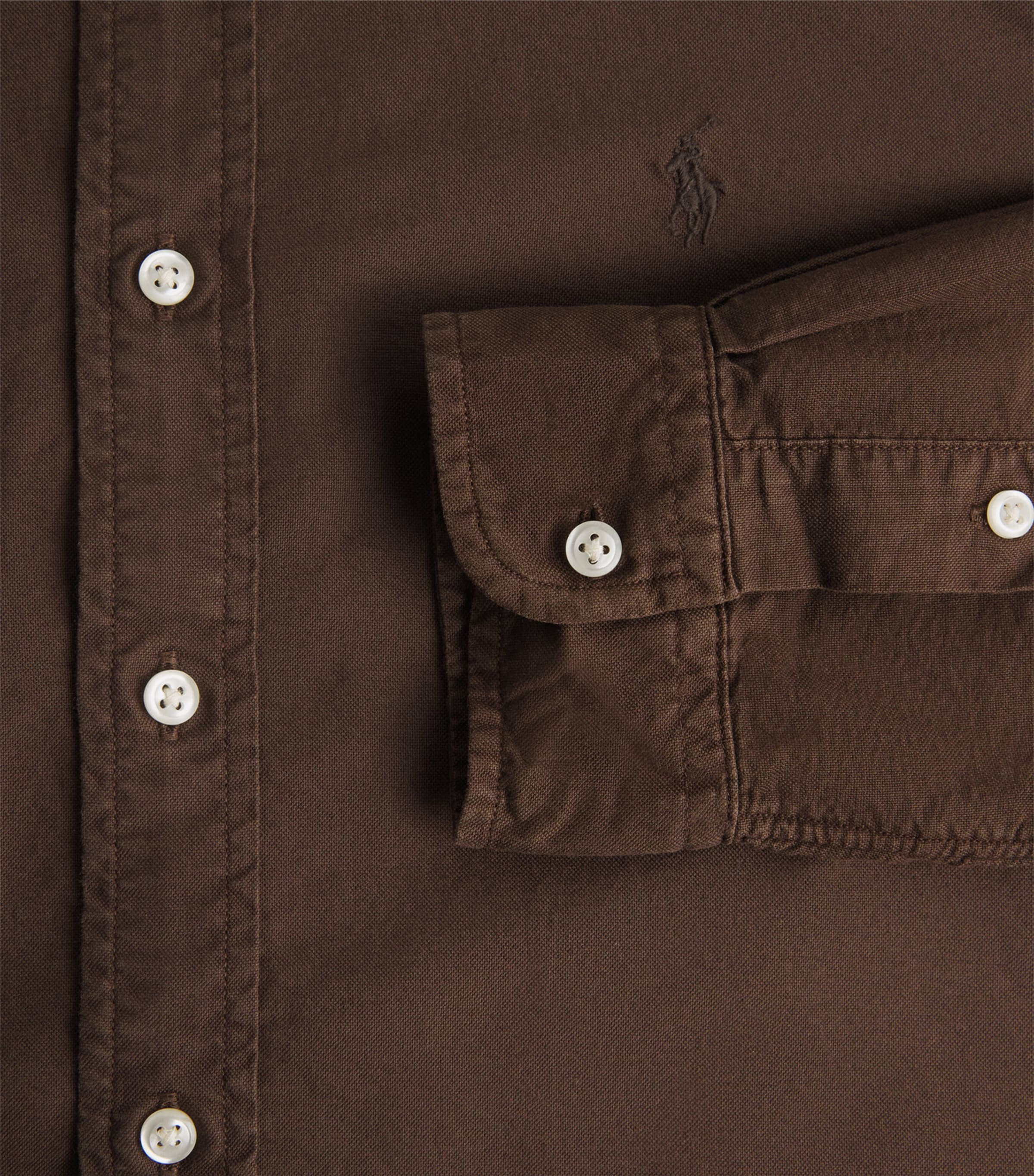 Cotton Custom Fit Oxford Shirt NUTMEG BROWN Image 5