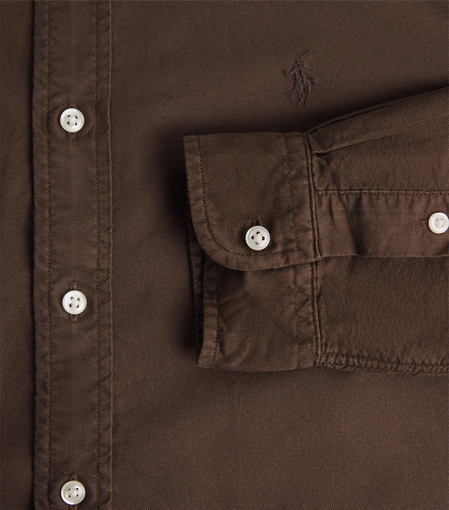 Cotton Custom Fit Oxford Shirt NUTMEG BROWN Image 5