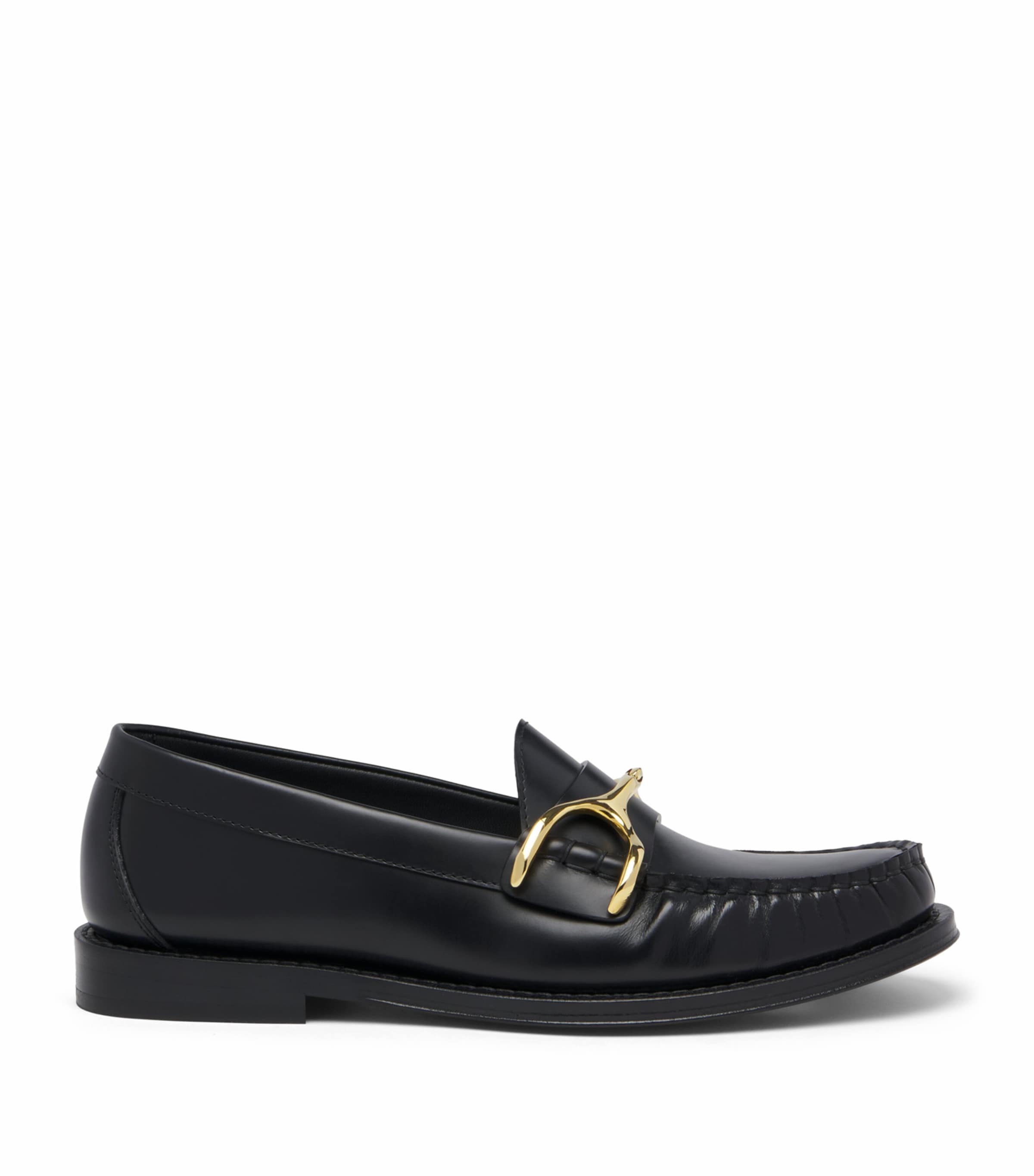 McQueen Leather Wishbone Loafers Image 1