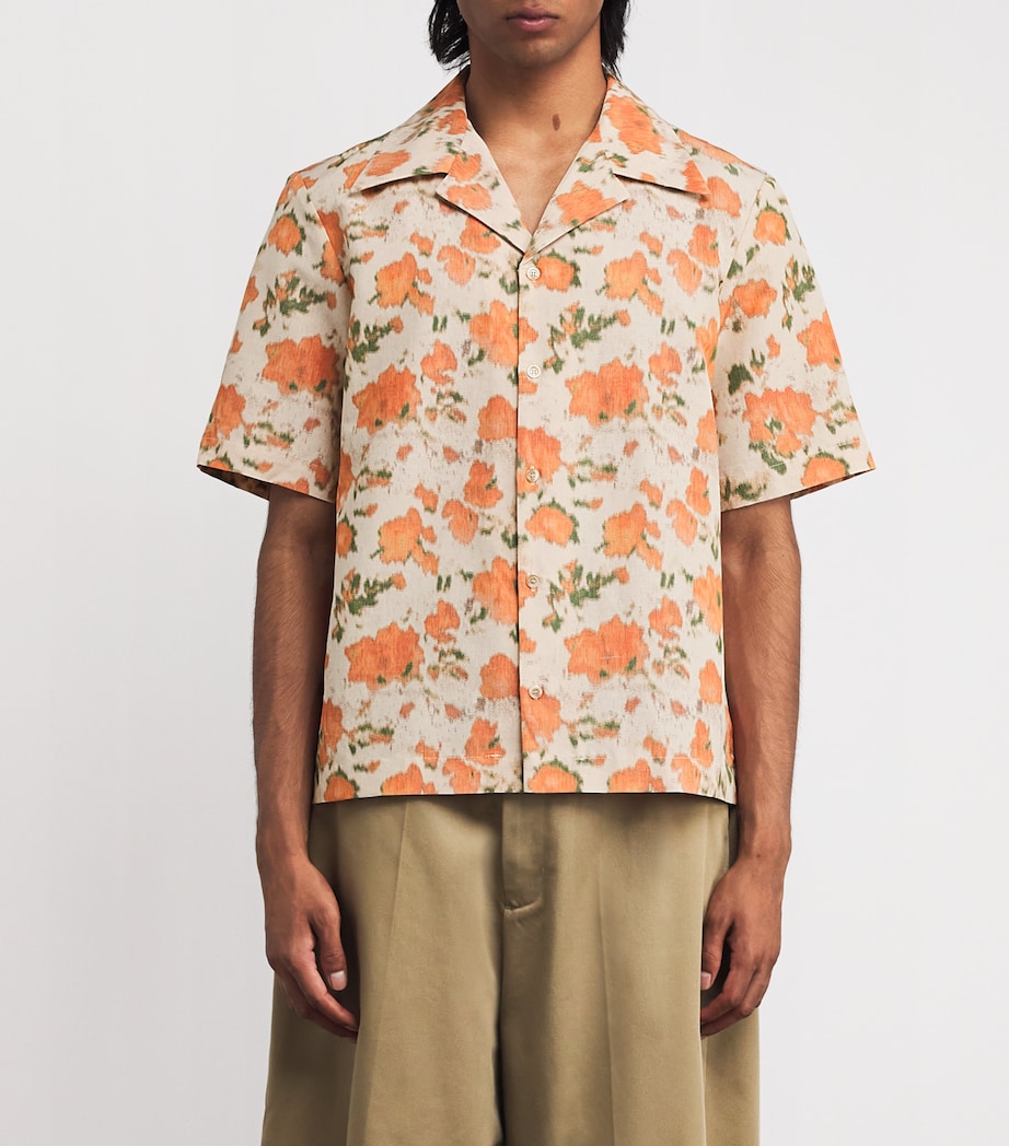 Floral Pino Short-Sleeve Shirt ORANGE ILLUSION Image 3