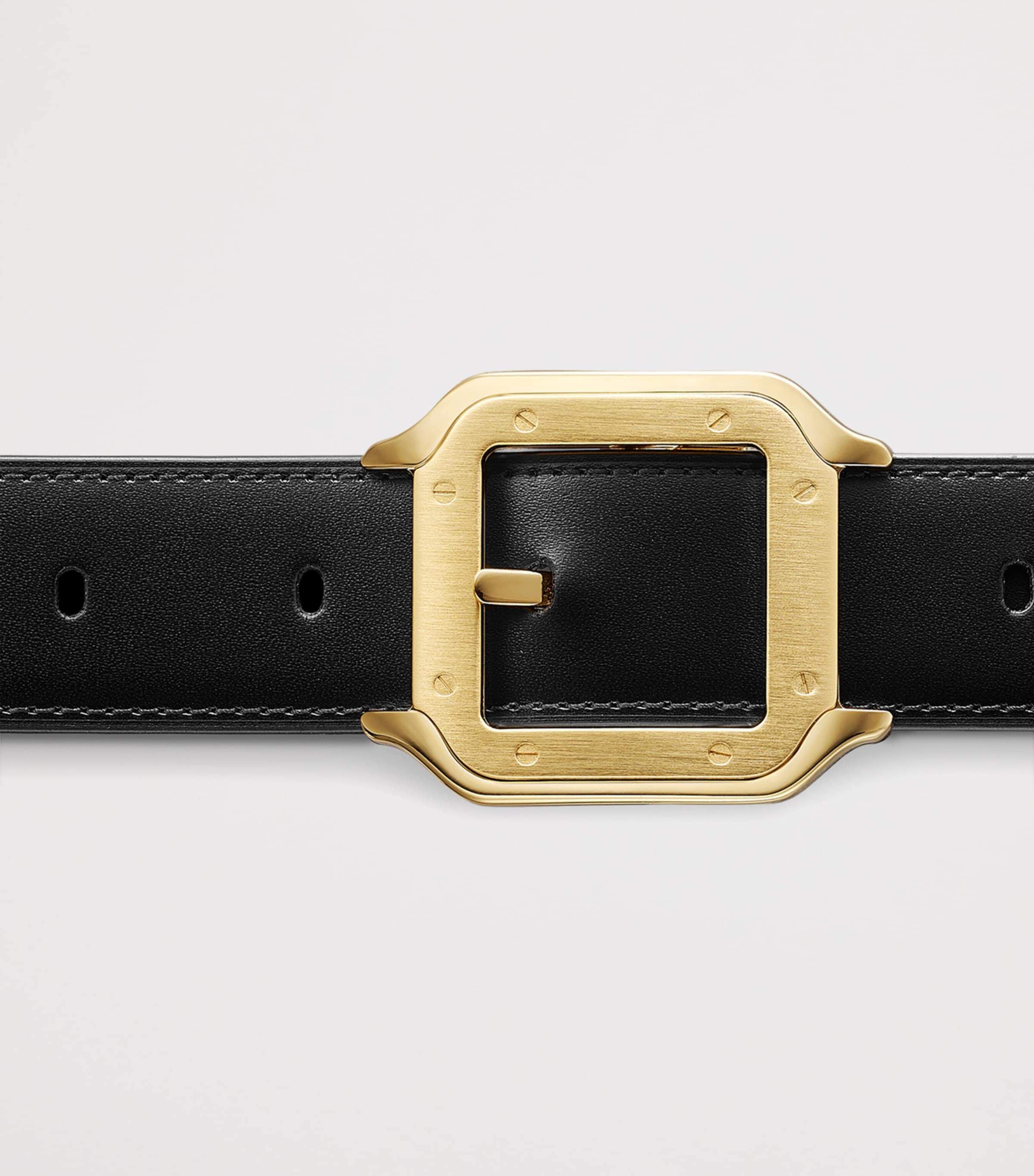 Cartier Leather Reversible Santos de Cartier Belt Black Image 4