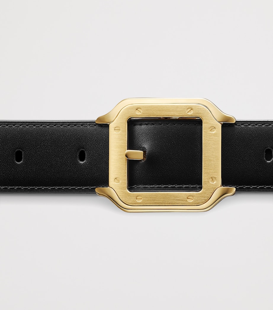 Cartier Leather Reversible Santos de Cartier Belt Black Image 4